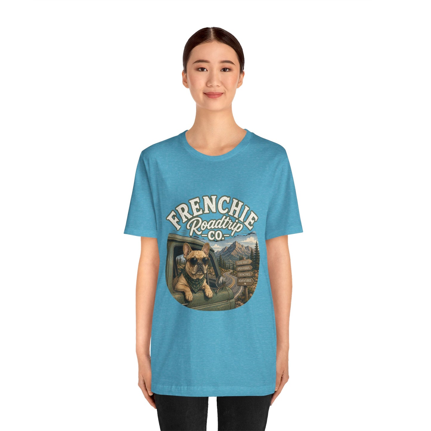 Frenchie Roadtrip Co Shirt, French Bulldog Road Trip Tee, Adventure Frenchie Shirt, Camping Dog Shirt, Travel Lover Gift, Vintage French Bulldog Tee, Outdoor Dog Apparel