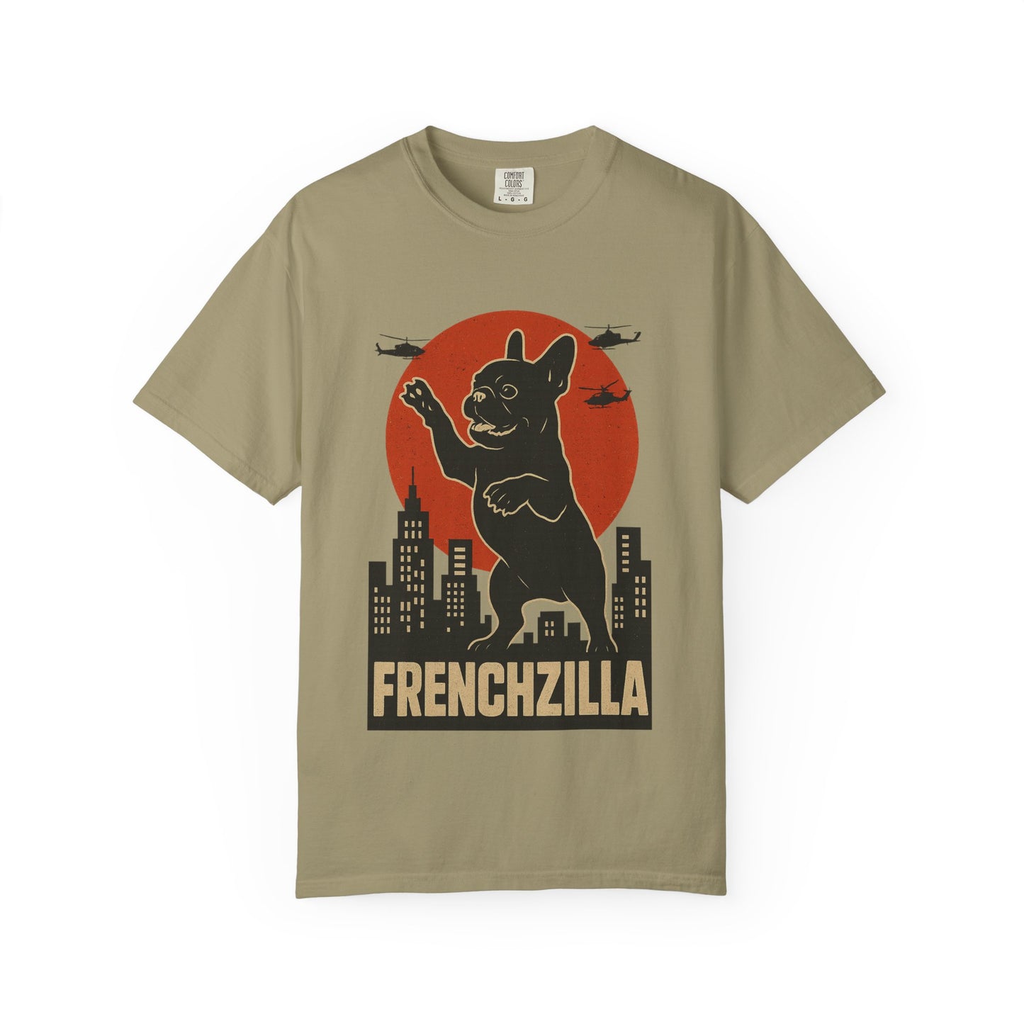 French Bulldogzilla T-shirt | Retro Japanese Frenchie Tee | Funny Inspired Dog Lover Gift | Unisex t-shirt