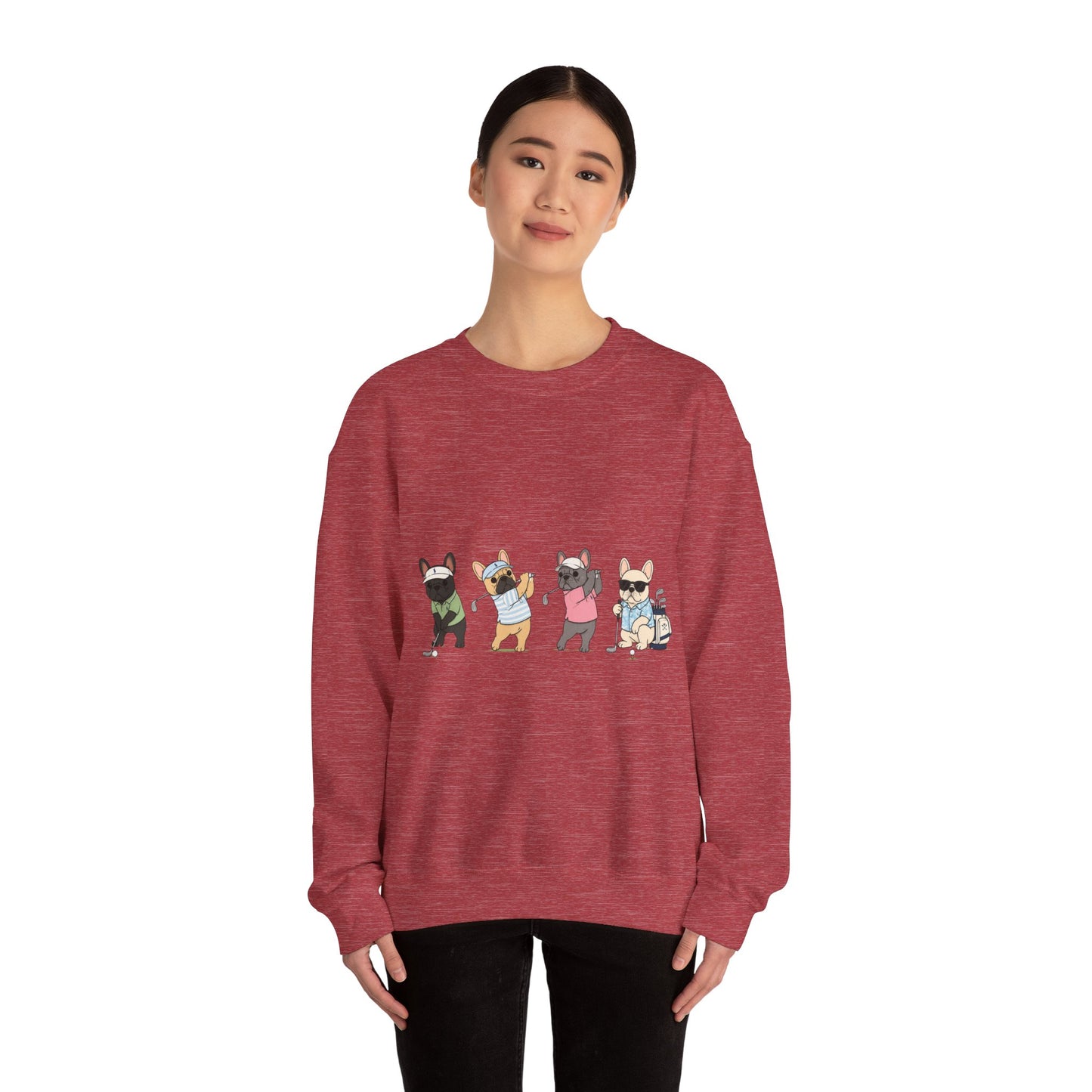 Frenchie Golf Sweatshirt, French Bulldog Golf Crewneck, Funny Golf Dog Sweatshirt, Golf Lover Gift, Country Club Frenchie Pullover