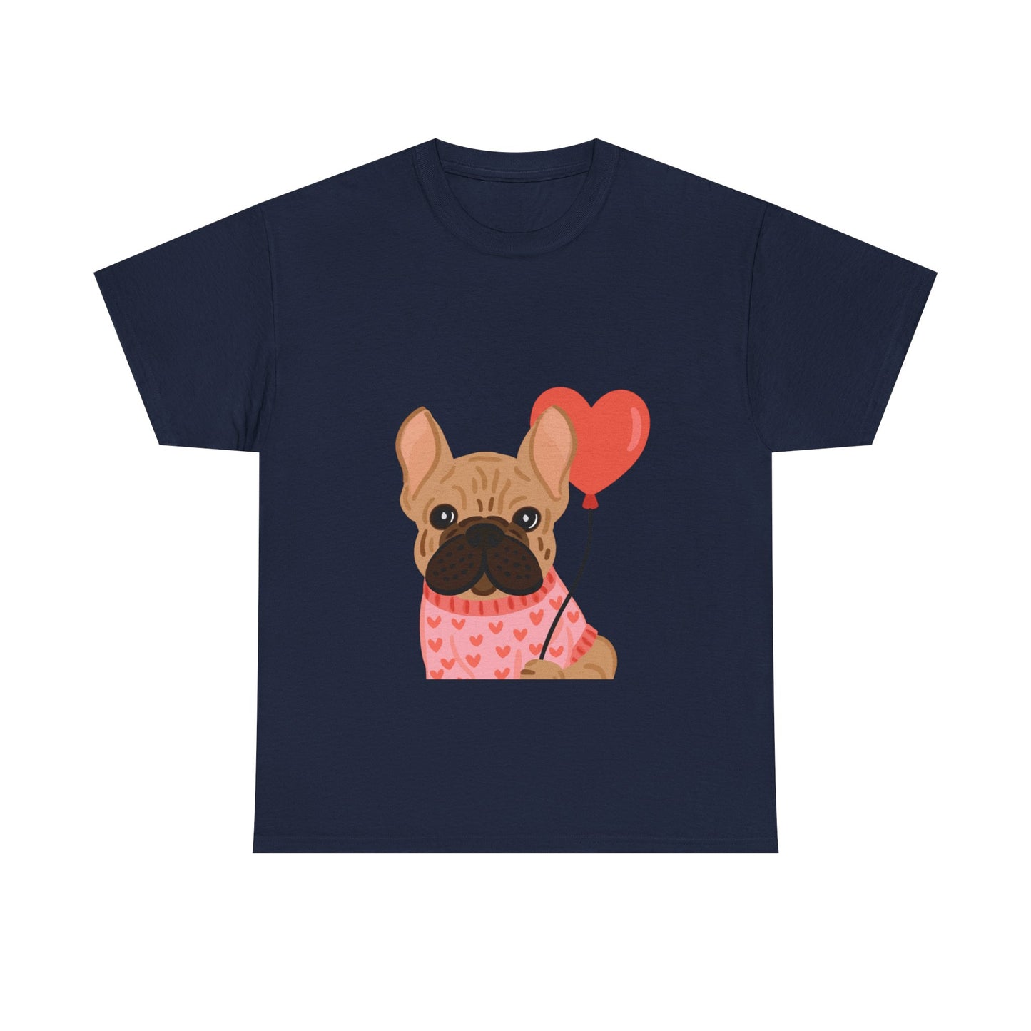 Valentine French Bulldog Shirt, Cute Frenchie Heart Balloon Tee, French Bulldog Valentine Gift, Dog Mom Valentine’s Shirt, Frenchie Love Tee