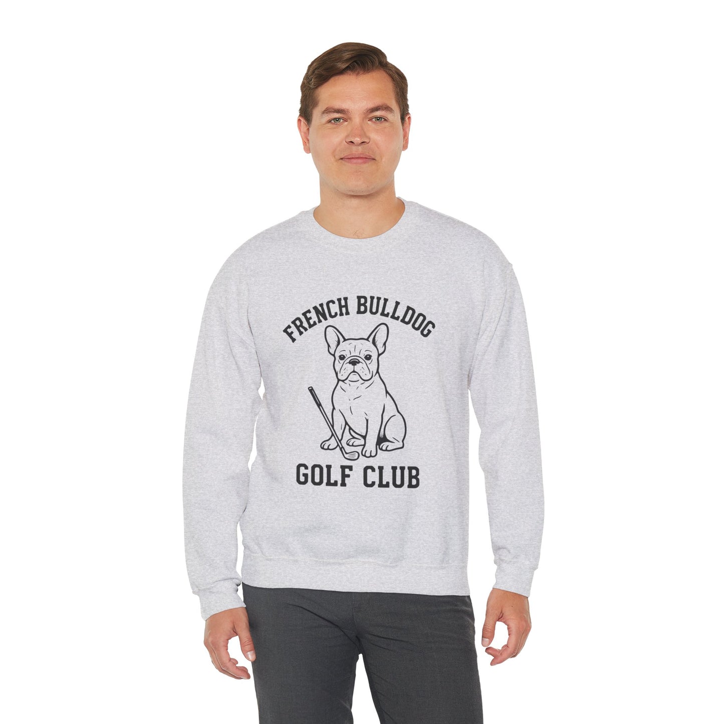 French Bulldog Golf Club Sweatshirt | Frenchie Golf Crewneck | Cute Dog Golfer Sweater | Frenchie Lover Gift | Golf Dog Apparel | Pet Lover Pullover