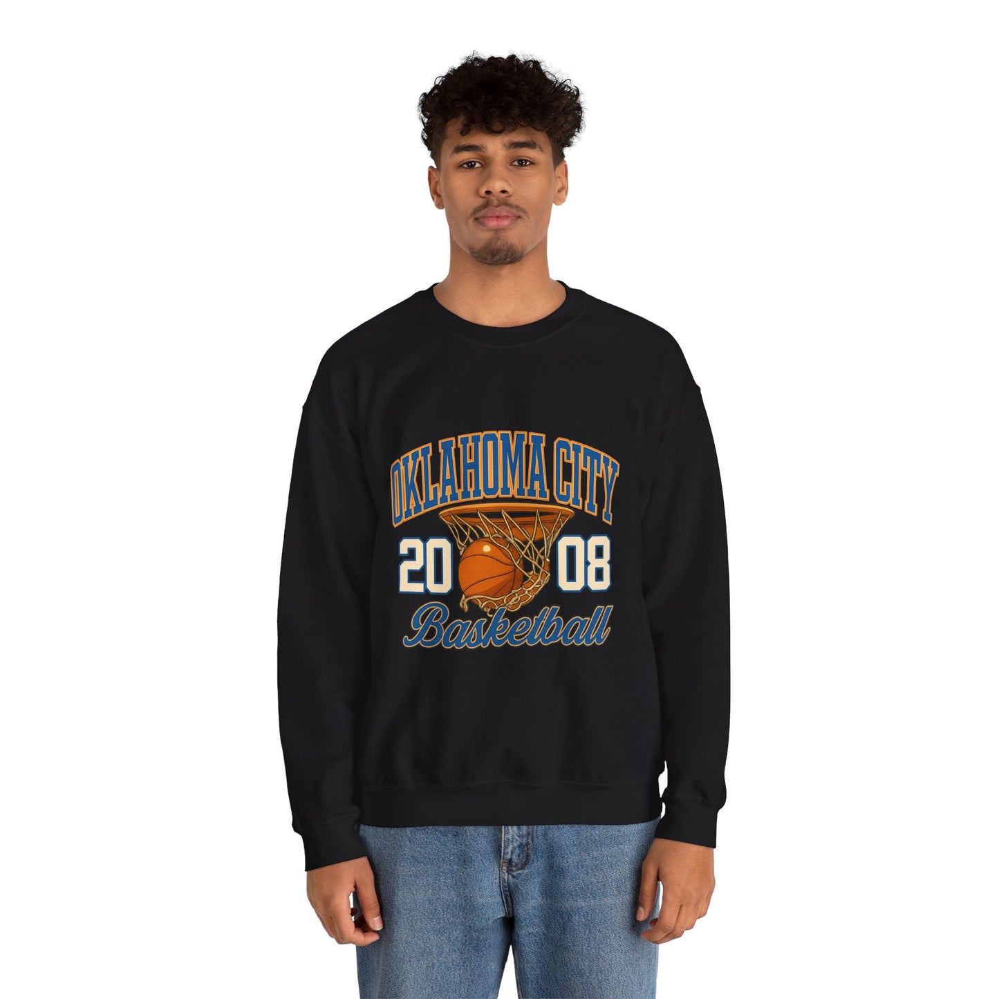 Oklahoma City Basketball Sweatshirt, Unisex Crewneck, Sports Fan Gift, Casual Wear, Basketball Apparel, Team Pride