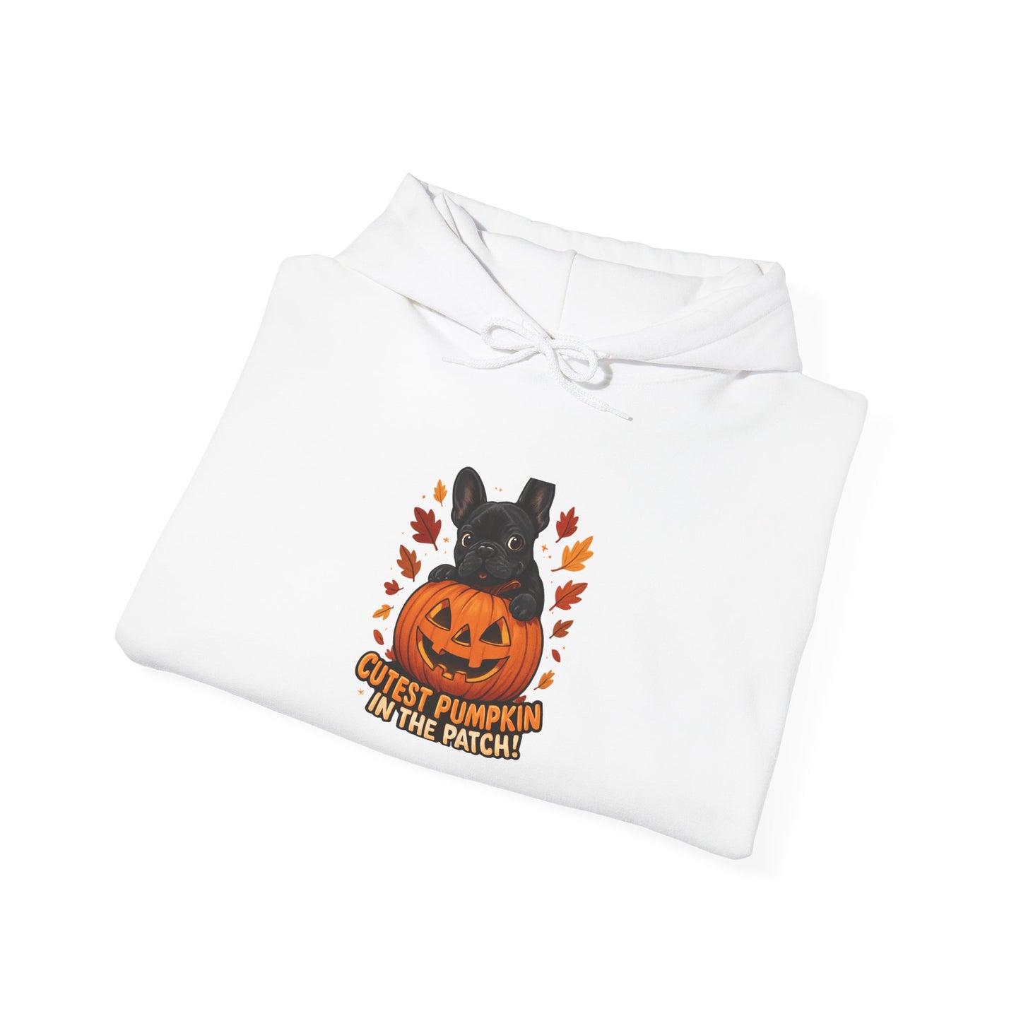 Cutest Pumpkin in the Patch Hoodie | Frenchie Fall Sweatshirt | Halloween Dog Lover Gift | Cozy French Bulldog Pumpkin Patch Hoodie