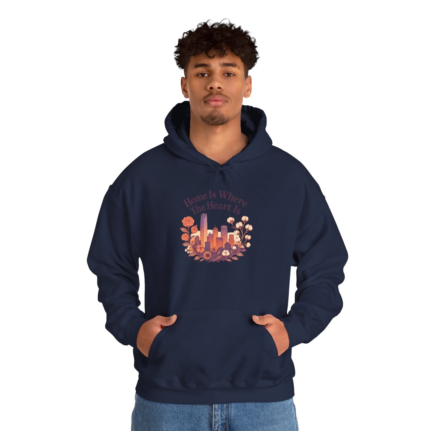 Home Is Where the Heart Is Oklahoma City Hoodie | Oklahoma Pride Gift | OKC Home Hoodie