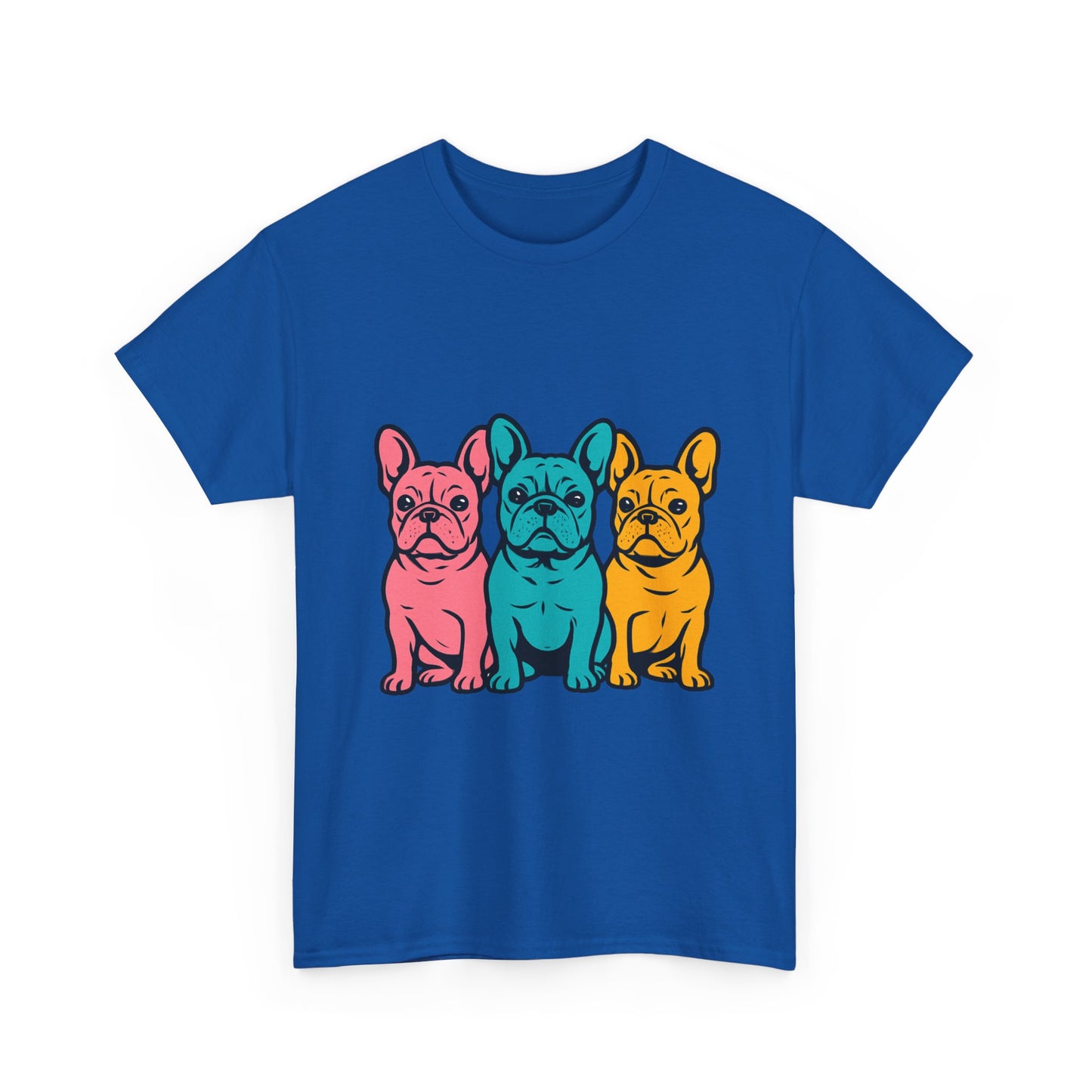 Pop Art French Bulldog T-Shirt | Colorful Frenchie Graphic Tee | Retro Dog Lover Shirt | Bright 80s Style Pet Gift | Fun Unisex Dog Mom Shirt