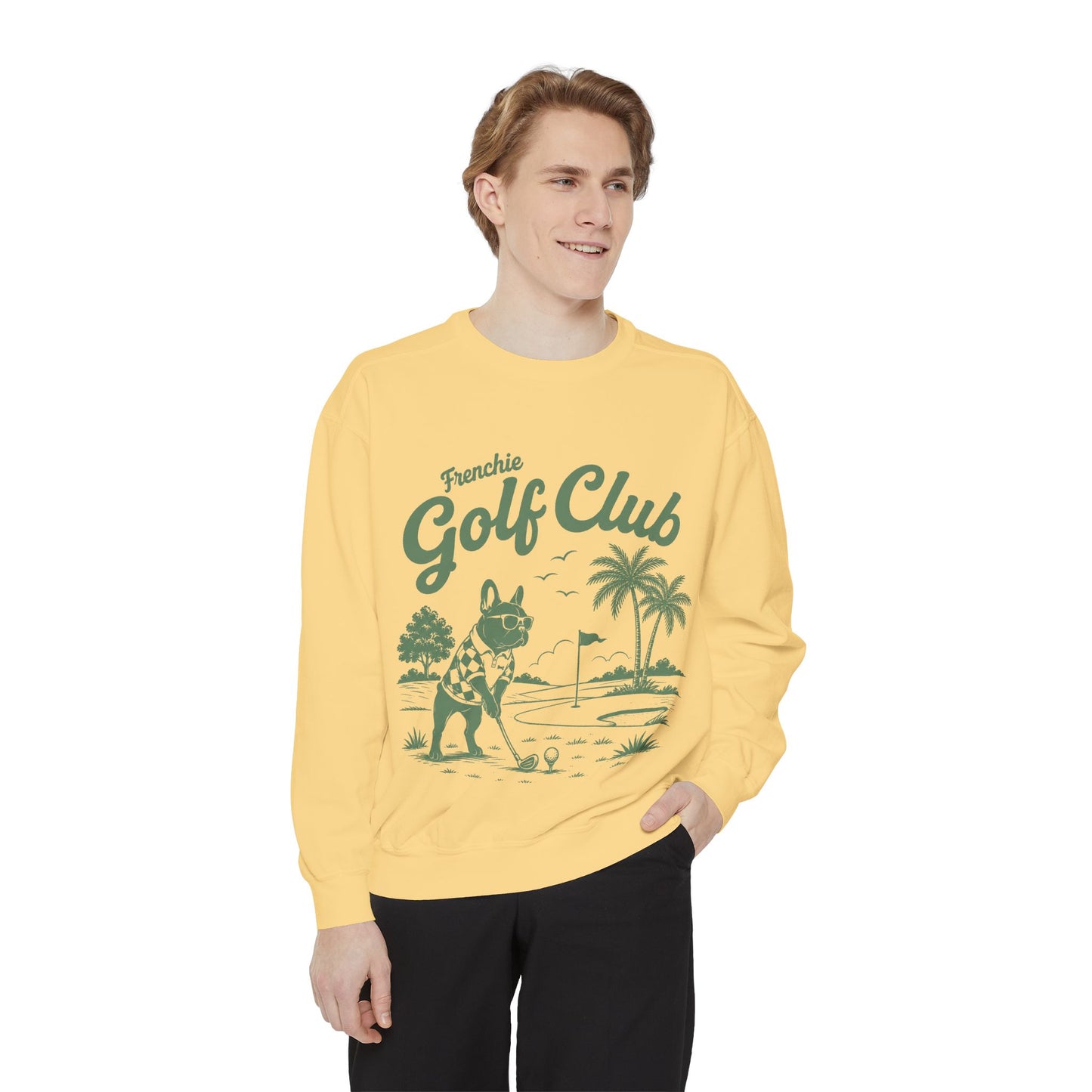 Frenchie Golf Club Sweatshirt — Cute French Bulldog Golfer Pullover