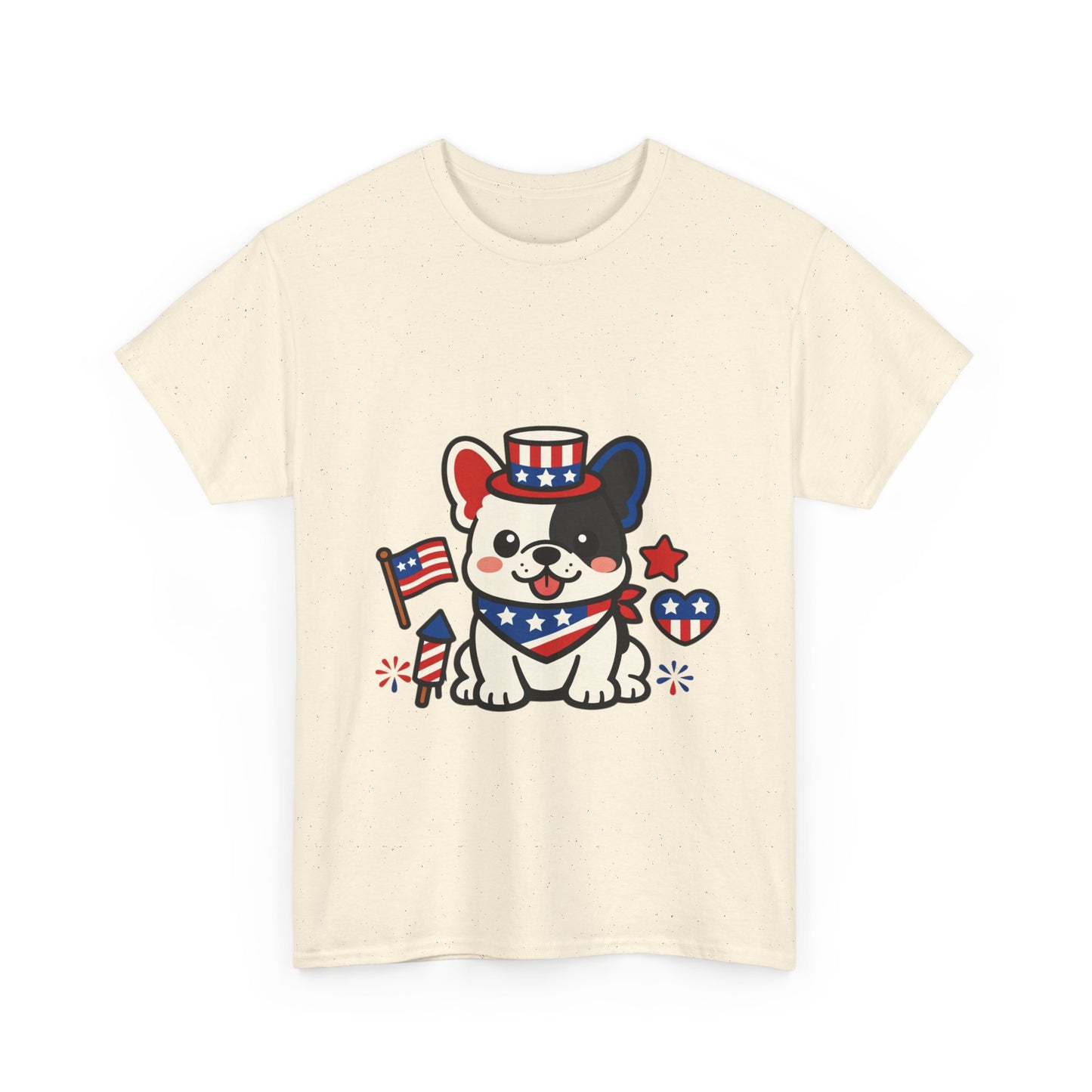 Cute Patriotic French Bulldog Shirt, Kawaii frenchie Fourth of July Tee, American Flag Puppy Shirt, USA Dog Lover Gift, Patriotic Frenchie