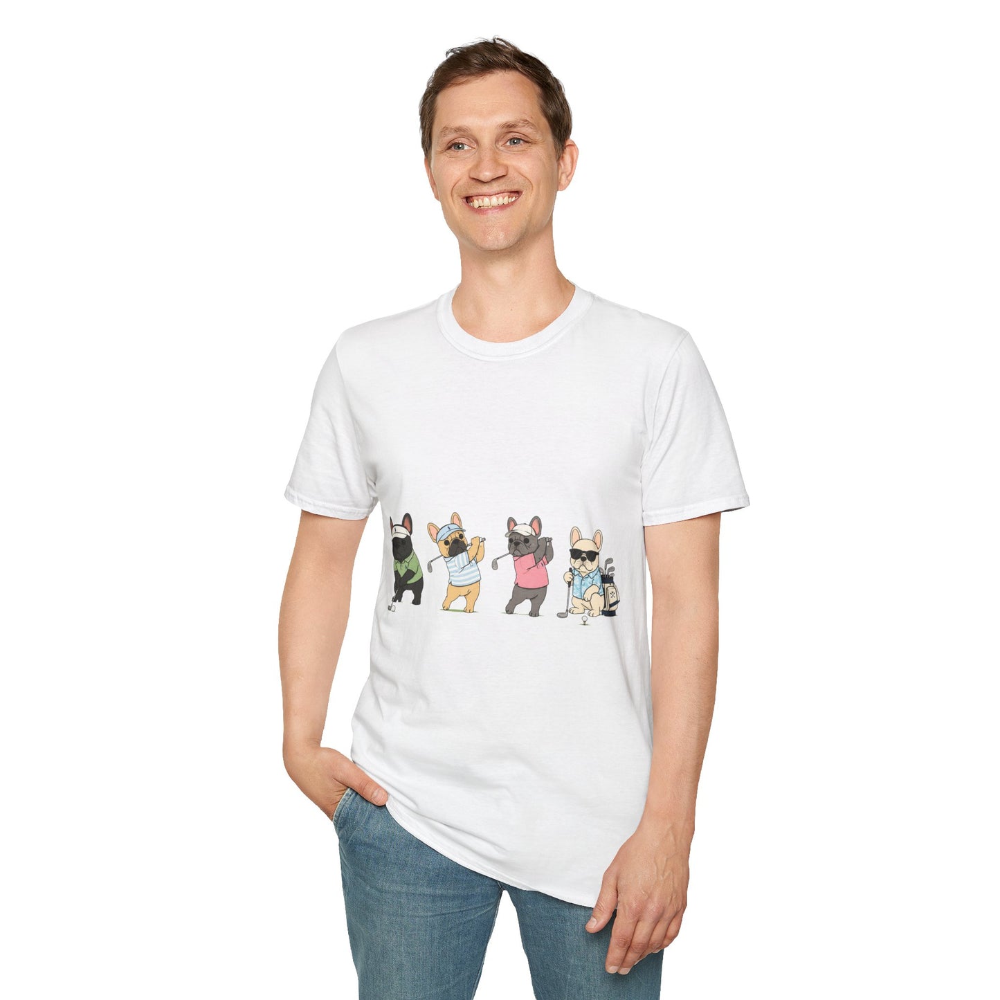 Frenchie Golf Shirt, French Bulldog Golf Tee, Funny Golfer Dog Shirt, Golf Lover Gift, Frenchie Country Club Shirt, Dog Dad Golf Tee