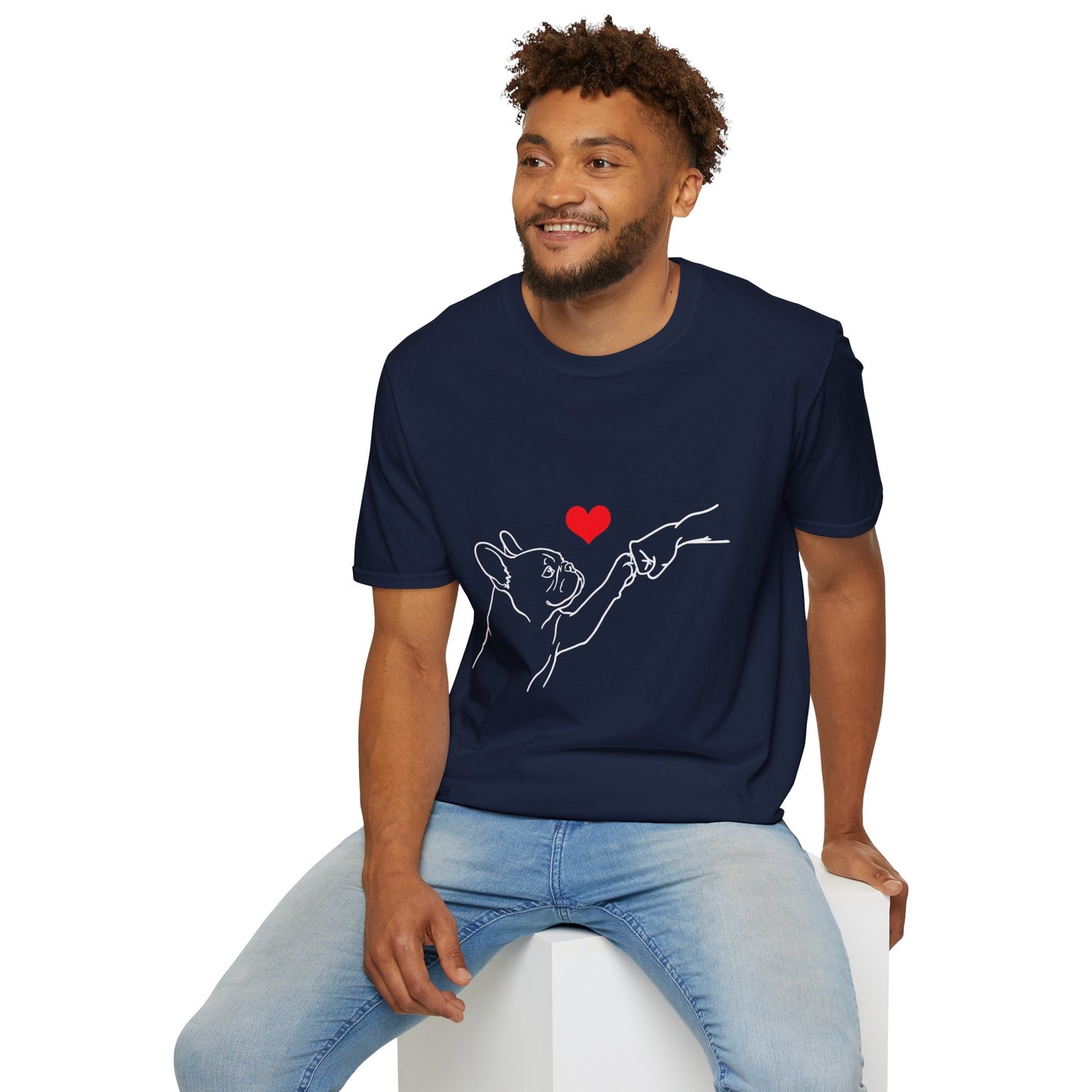 French Bulldog Love Shirt, Frenchie Mom Gift, French Bulldog Dad Shirt, Minimalist Frenchie Tee, Dog Lover Gift, French Bulldog Outline Shirt, Pet Memorial Tee