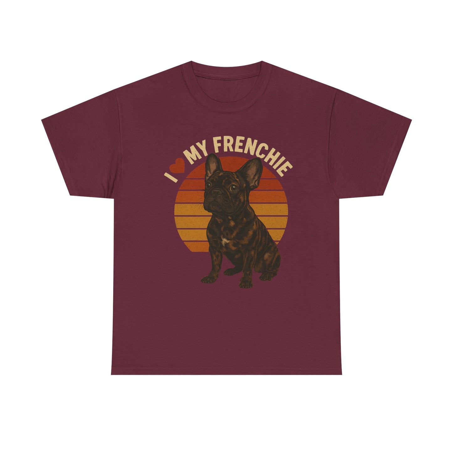 I Love My Frenchie T-Shirt | Merle French Bulldog Retro Tee | Vintage Dog Lover Shirt | Frenchie Mom & Dad Gift