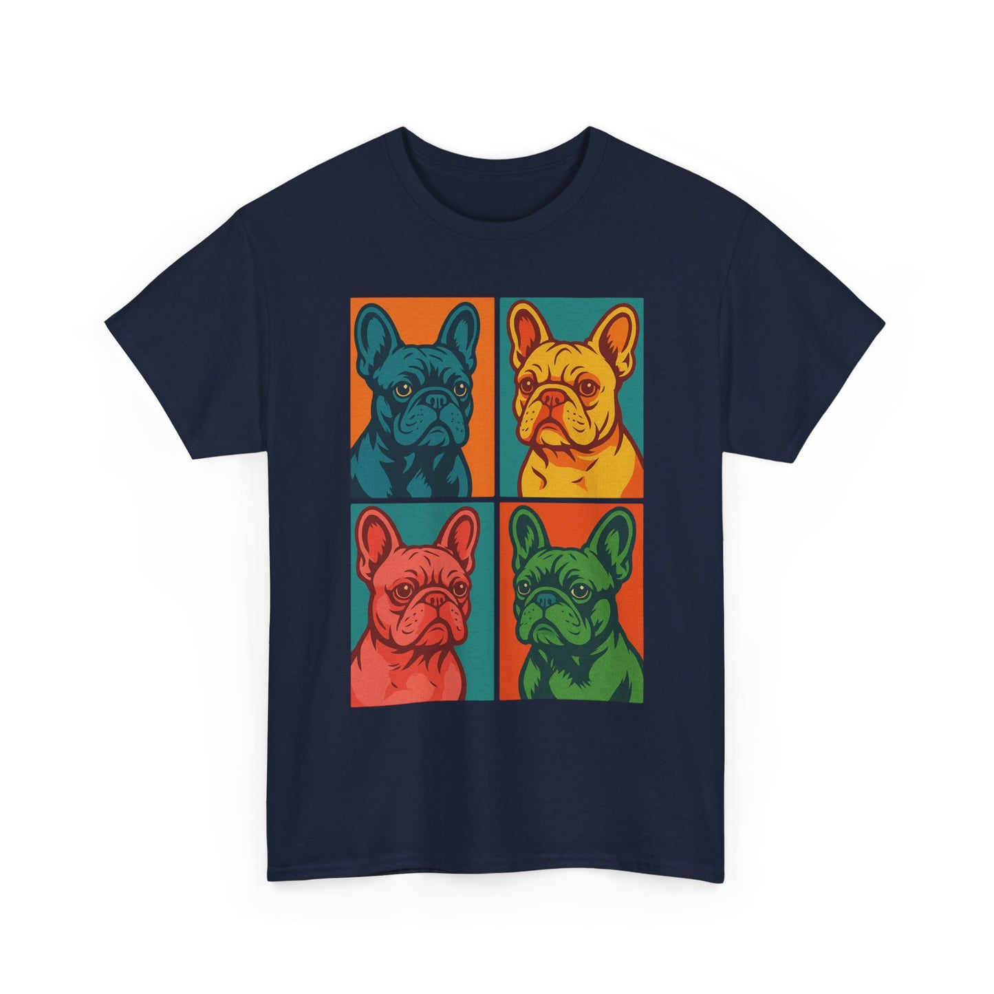 Pop Art French Bulldog T-Shirt • Colorful Frenchie Dog Tee • Retro Pop Art Dog Shirt • French Bulldog Lover Gift • Bright Graphic Dog Tee