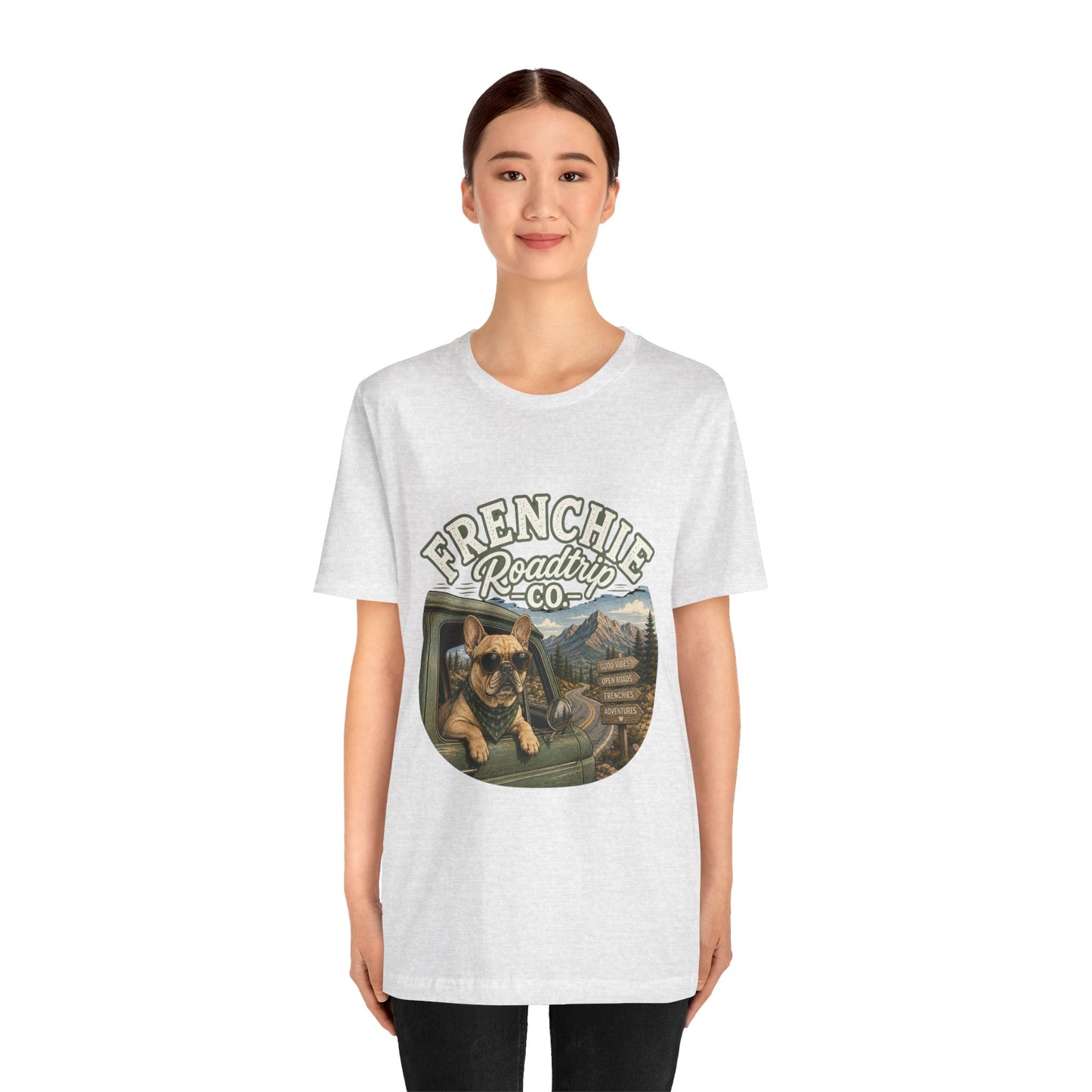 Frenchie Roadtrip Co Shirt, French Bulldog Road Trip Tee, Adventure Frenchie Shirt, Camping Dog Shirt, Travel Lover Gift, Vintage French Bulldog Tee, Outdoor Dog Apparel