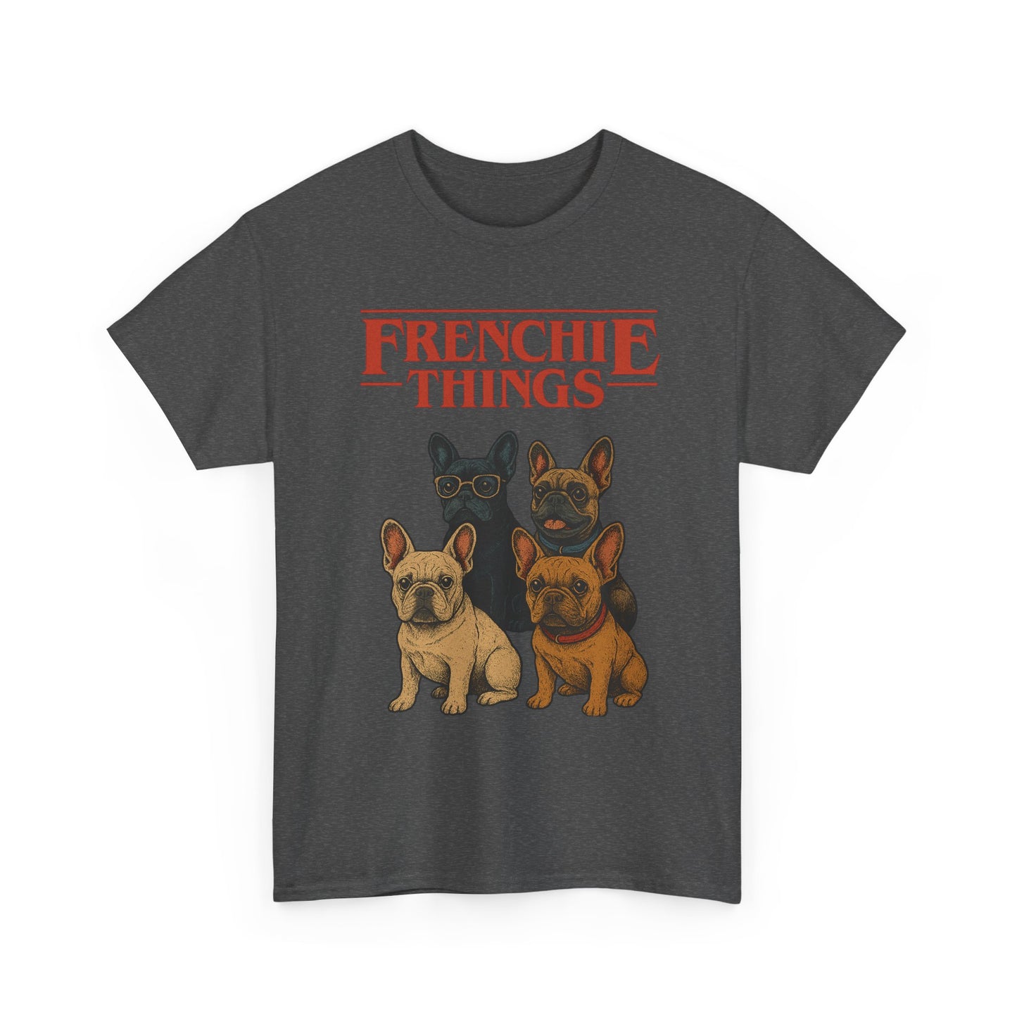 Frenchie Things Unisex Heavy Cotton Tee - Cute Dog Lover Shirt, Pet Gift, Casual Wear, Birthday Gift, Animal T-Shirt