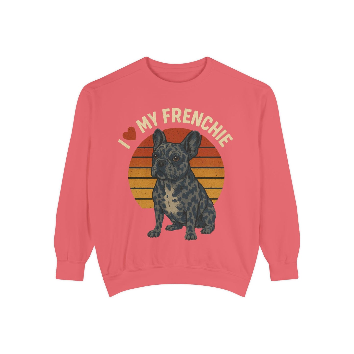 Retro Merle French Bulldog Pullover | Vintage Frenchie Sweatshirt | Cute Dog Lover Gift | Unisex Cozy French Bulldog Sweater