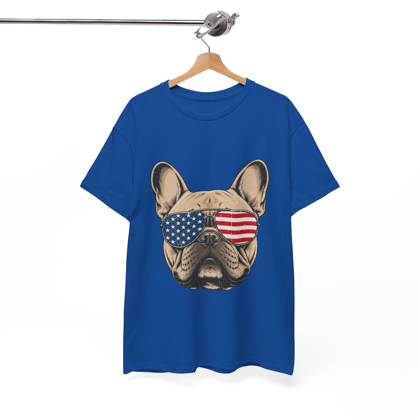 Patriotic French Bulldog Shirt, American Flag Sunglasses Frenchie Tee, Fourth of July Dog Lover Shirt, USA French Bulldog Gift