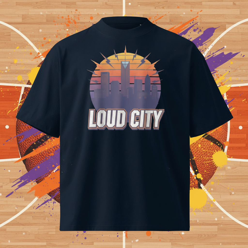 Loud City organic oversized high neck t-shirt