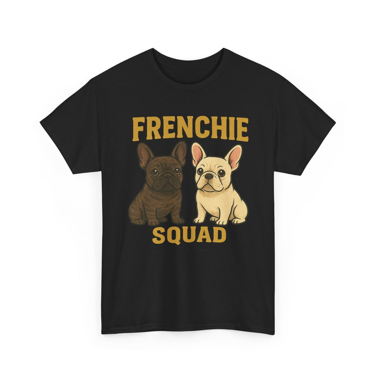 Frenchie Squad T-Shirt | Matching French Bulldog Lover Tee | Retro Dog Mom & Dad Shirt | Cute Frenchie Crew Top | Brindle & Cream Bulldog Graphic