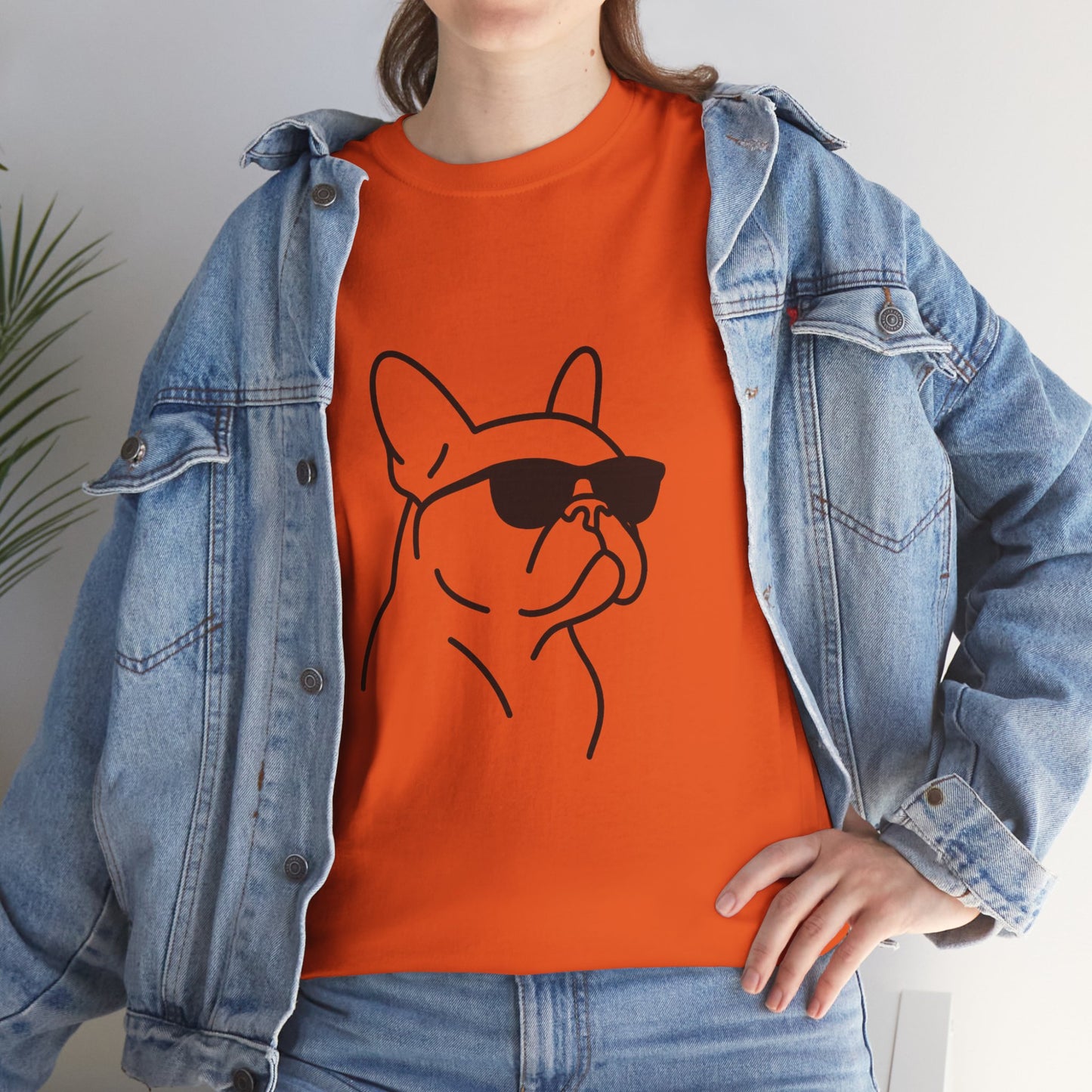 Cool Frenchie Line Art T-Shirt | Minimalist French Bulldog Tee | Dog Lover Gift | Frenchie Mom Shirt | Cute Pet Outline Graphic Tee