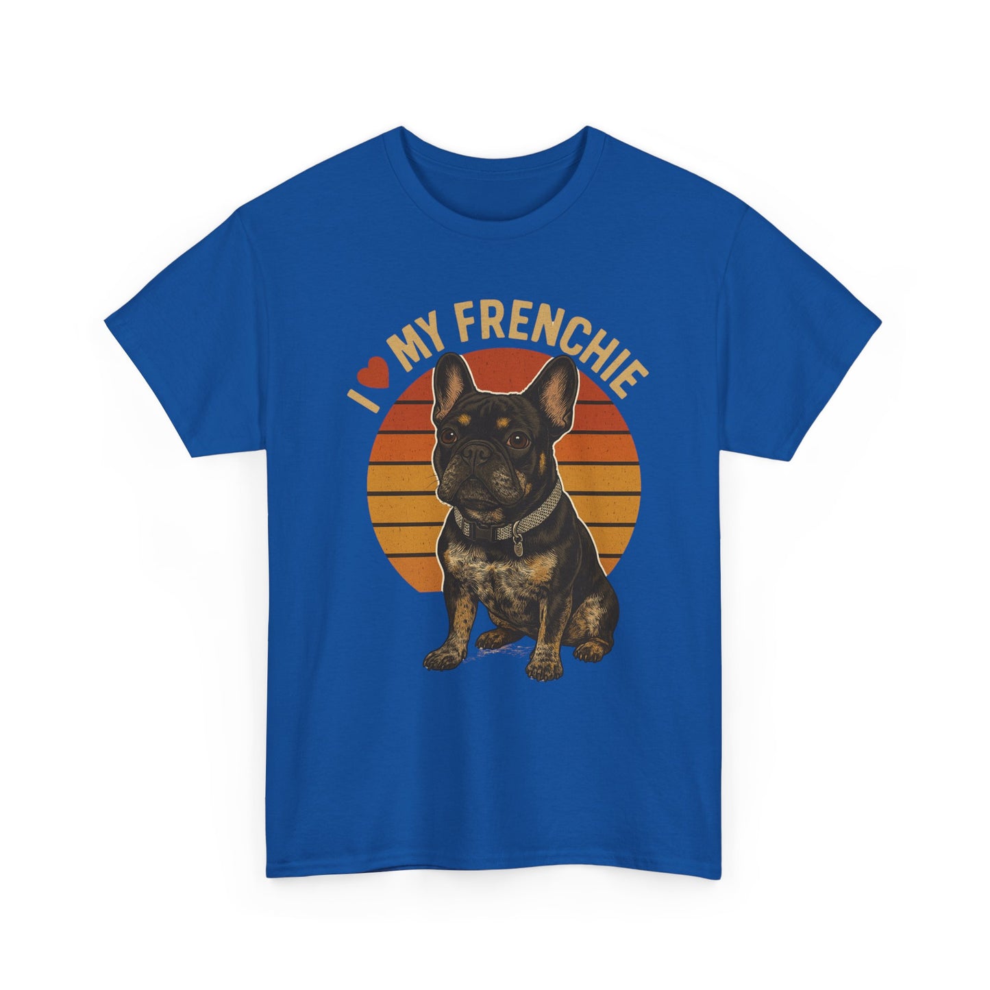 I Love My Frenchie T-Shirt | Retro French Bulldog Tee | Black & Tan Frenchie Gift | Vintage Dog Lover Shirt for Frenchie Moms & Dads