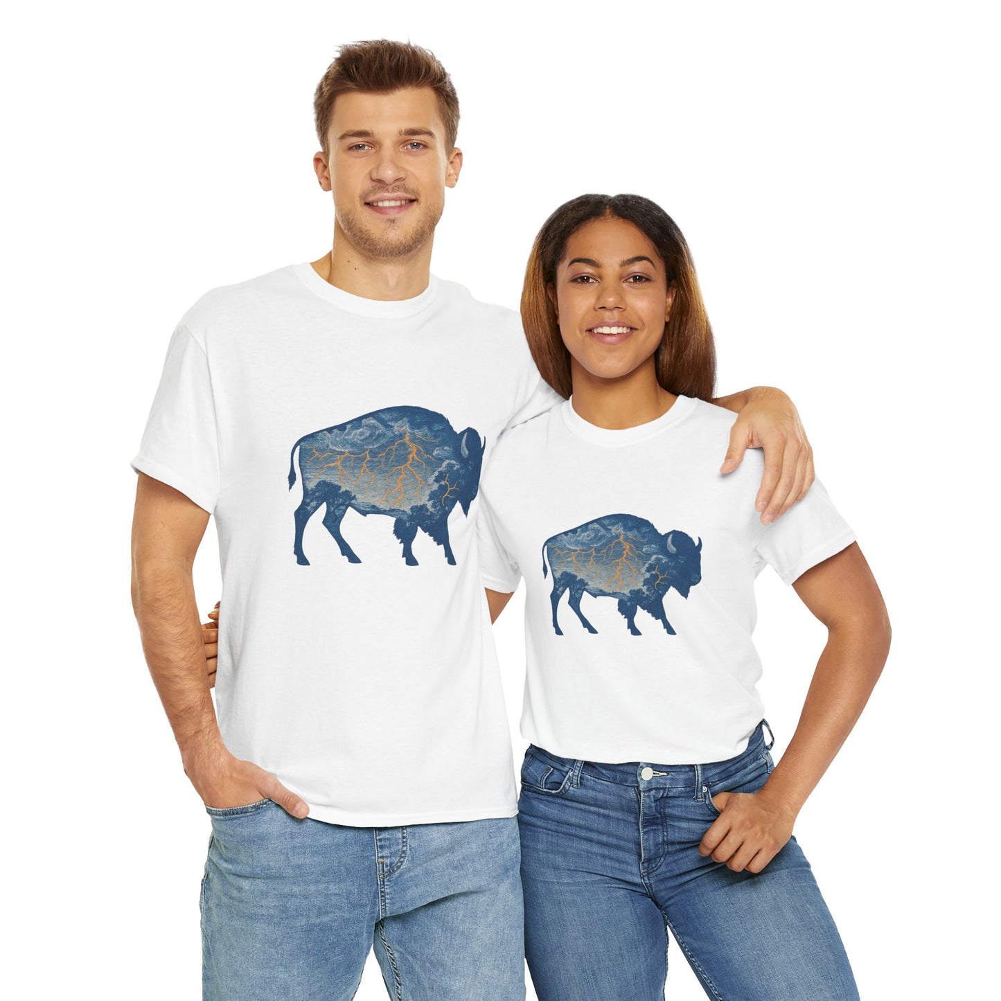 Thunder Bison Lightning T-Shirt | Oklahoma City Basketball Inspired Tee | OKC Game Day Shirt