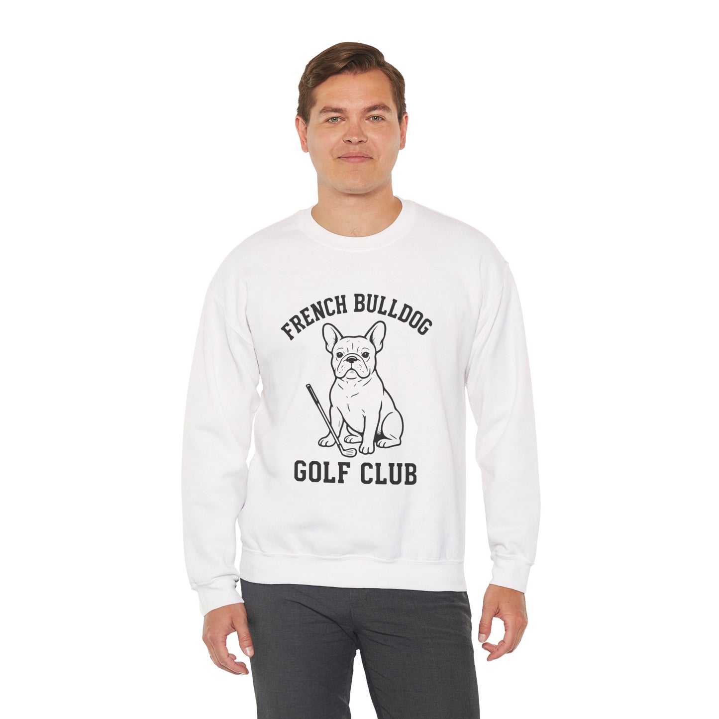 French Bulldog Golf Club Sweatshirt | Frenchie Golf Crewneck | Cute Dog Golfer Sweater | Frenchie Lover Gift | Golf Dog Apparel | Pet Lover Pullover