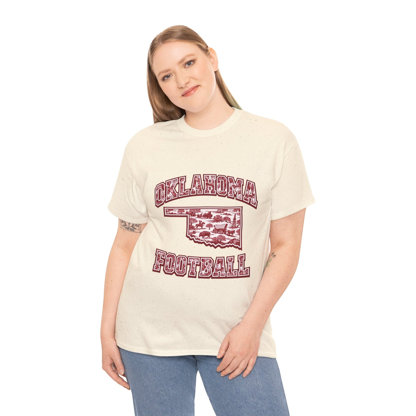 Oklahoma Football Shirt, Vintage Oklahoma Game Day Tee, Crimson Football Fan Shirt, Oklahoma State Toile Graphic Tee, College Football Gift