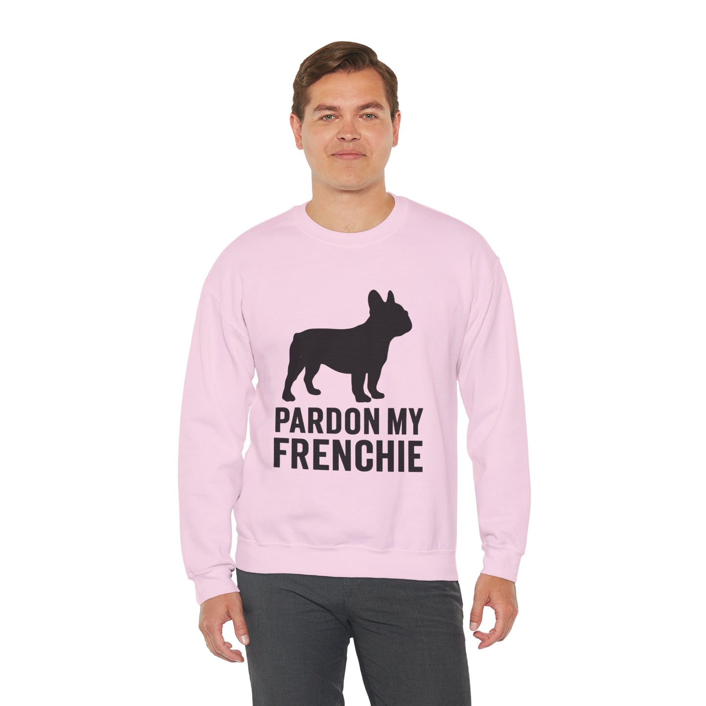 Pardon My Frenchie Pullover | Retro French Bulldog Sweatshirt | Funny Dog Lover Crewneck | Vintage Graphic Frenchie Sweater for Her or Him