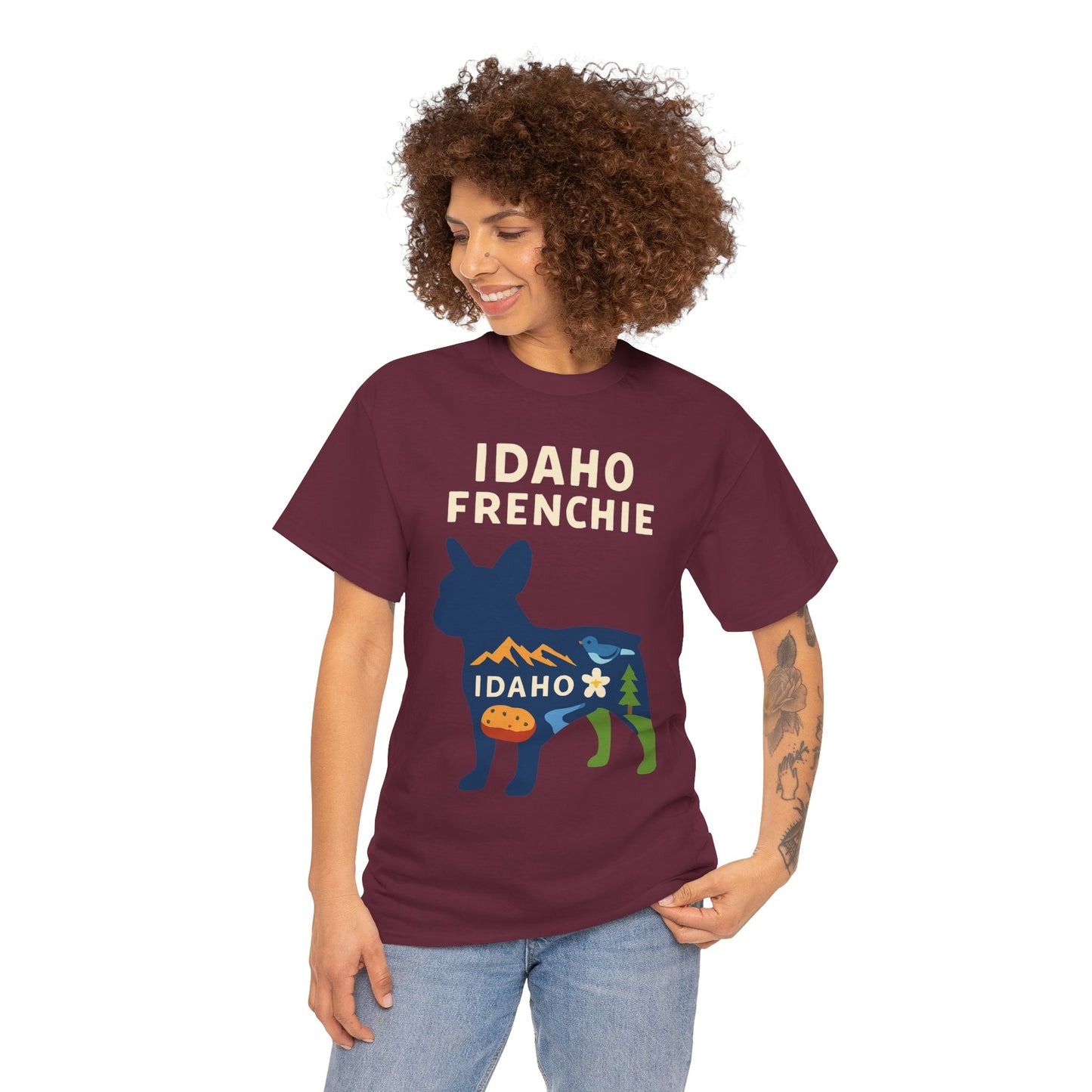 Idaho Frenchie T-Shirt | Idaho Dog Lover Tee | French Bulldog State Shirt | Idaho Gift for Frenchie Owners | Cute Frenchie Graphic Tee