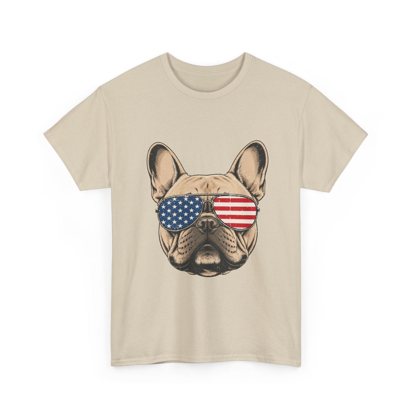 Patriotic French Bulldog Shirt, American Flag Sunglasses Frenchie Tee, Fourth of July Dog Lover Shirt, USA French Bulldog Gift