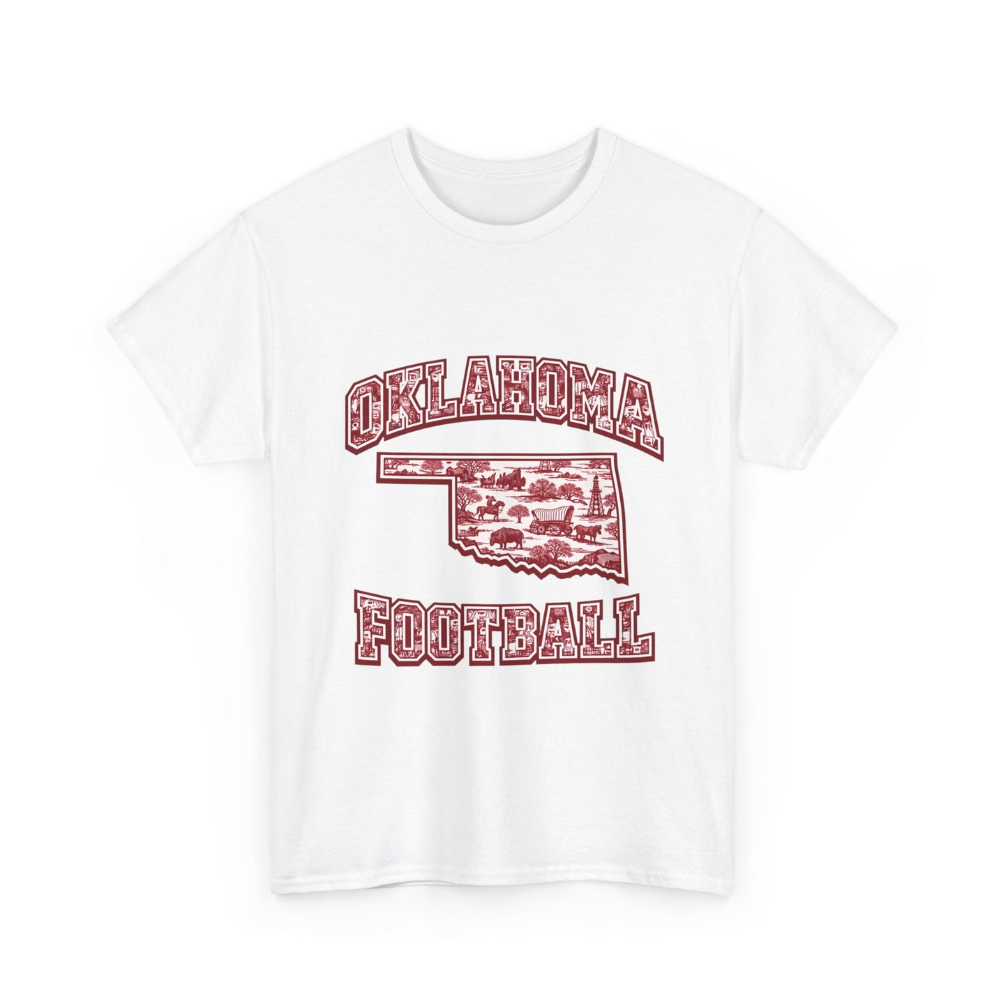 Oklahoma Football Shirt, Vintage Oklahoma Game Day Tee, Crimson Football Fan Shirt, Oklahoma State Toile Graphic Tee, College Football Gift