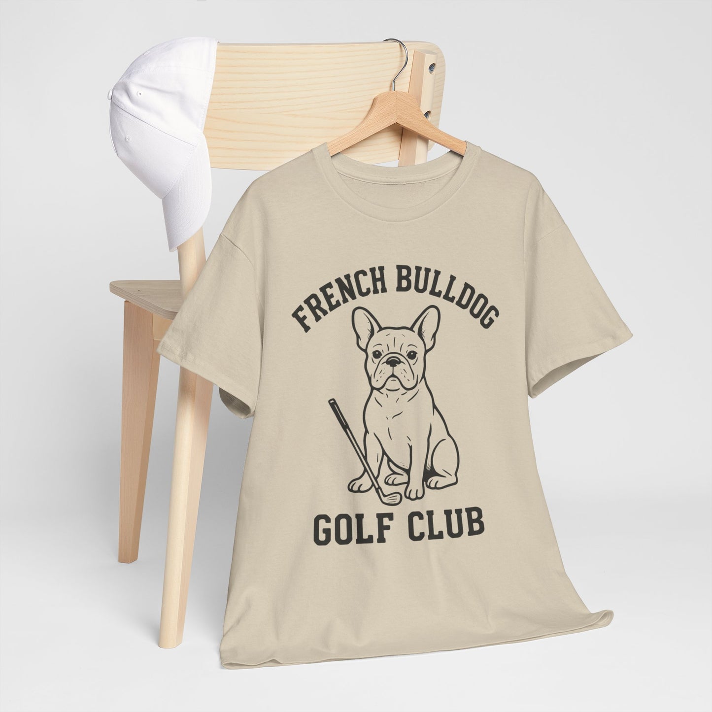French Bulldog Golf Club Shirt | Frenchie Golf Tee | Frenchie Lover Gift | Dog Dad Golf Shirt | Dog Mom Golf Apparel | Retro Line Art Bulldog Tee