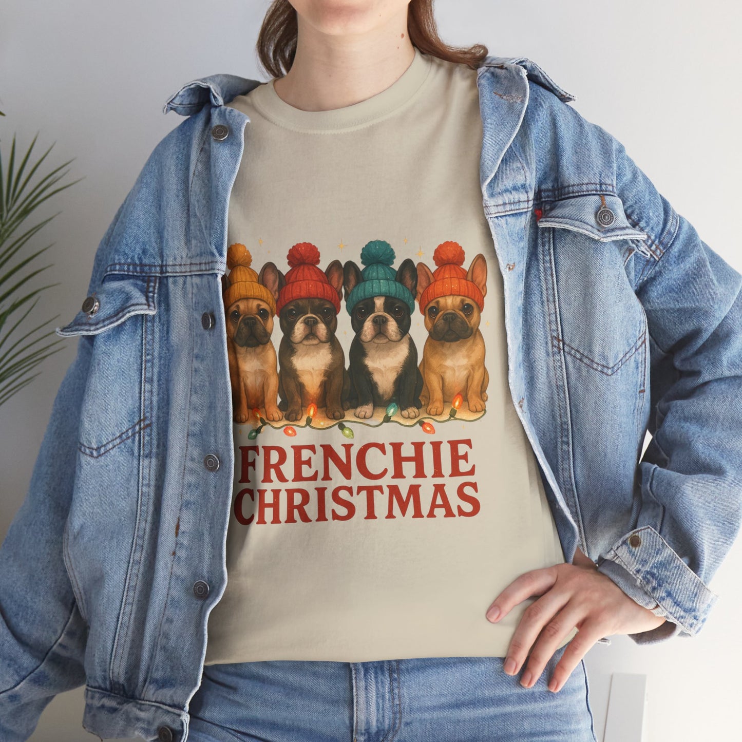 Frenchie Christmas Shirt | Cute French Bulldog Holiday Tee | Frenchie Dog Lovers Xmas Gift | Cozy Winter Pup T-Shirt