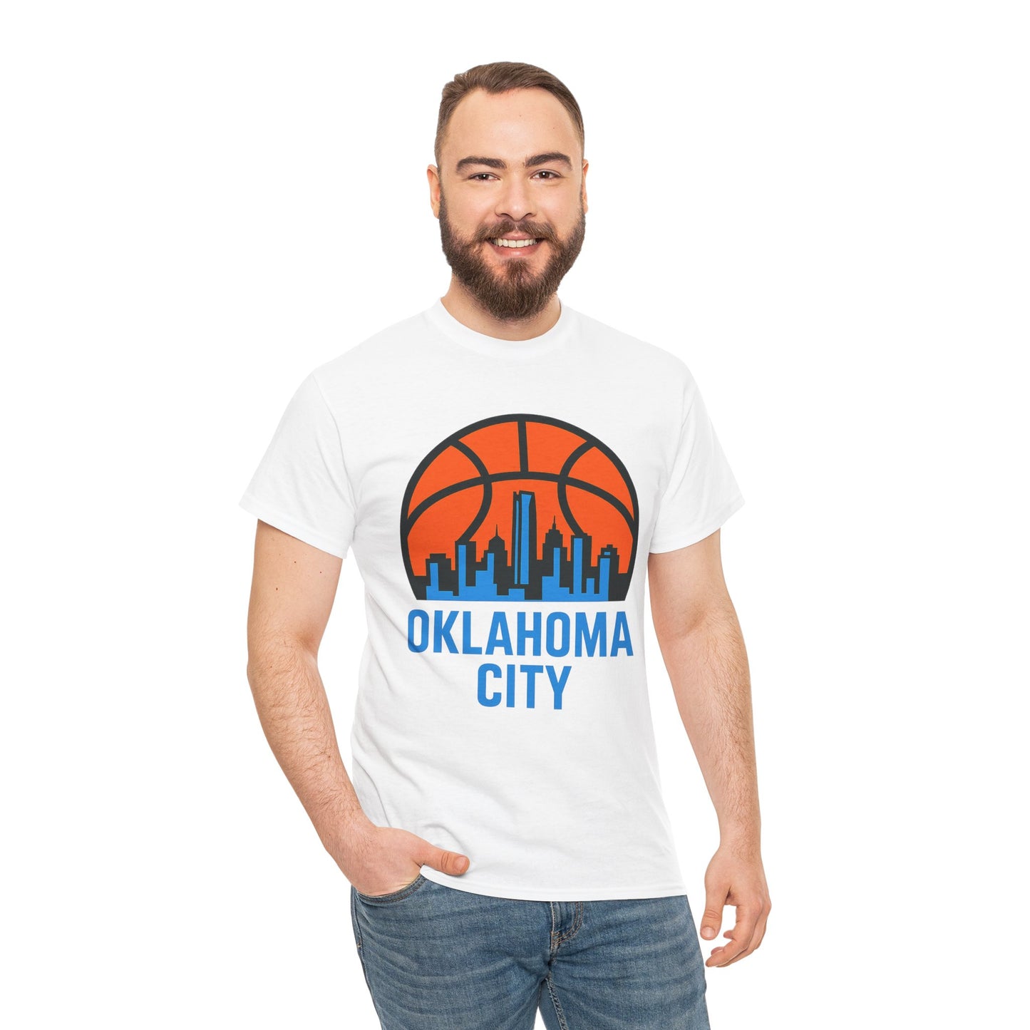 Oklahoma City Basketball Skyline T-Shirt