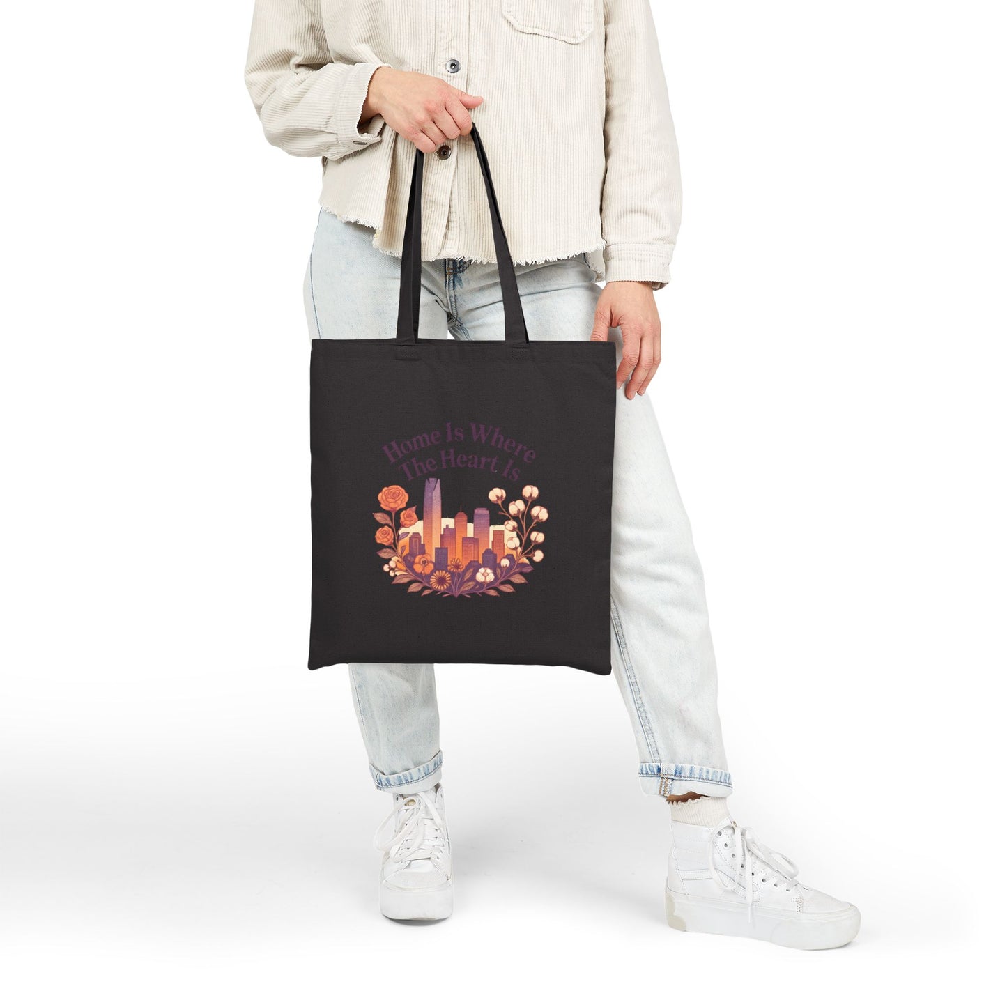 Home Is Where the Heart Is Oklahoma City Bag | Oklahoma Pride Gift | OKC Home Bag