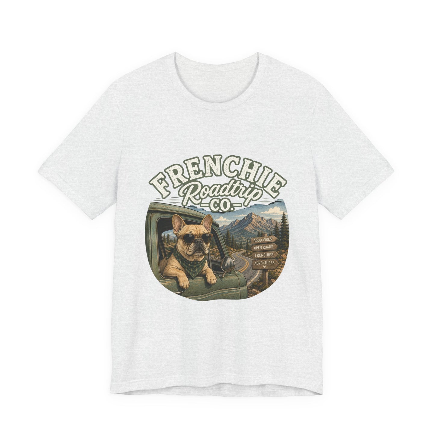 Frenchie Roadtrip Co Shirt, French Bulldog Road Trip Tee, Adventure Frenchie Shirt, Camping Dog Shirt, Travel Lover Gift, Vintage French Bulldog Tee, Outdoor Dog Apparel