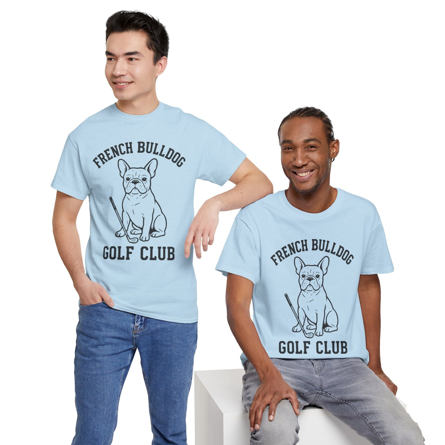 French Bulldog Golf Club Shirt | Frenchie Golf Tee | Frenchie Lover Gift | Dog Dad Golf Shirt | Dog Mom Golf Apparel | Retro Line Art Bulldog Tee