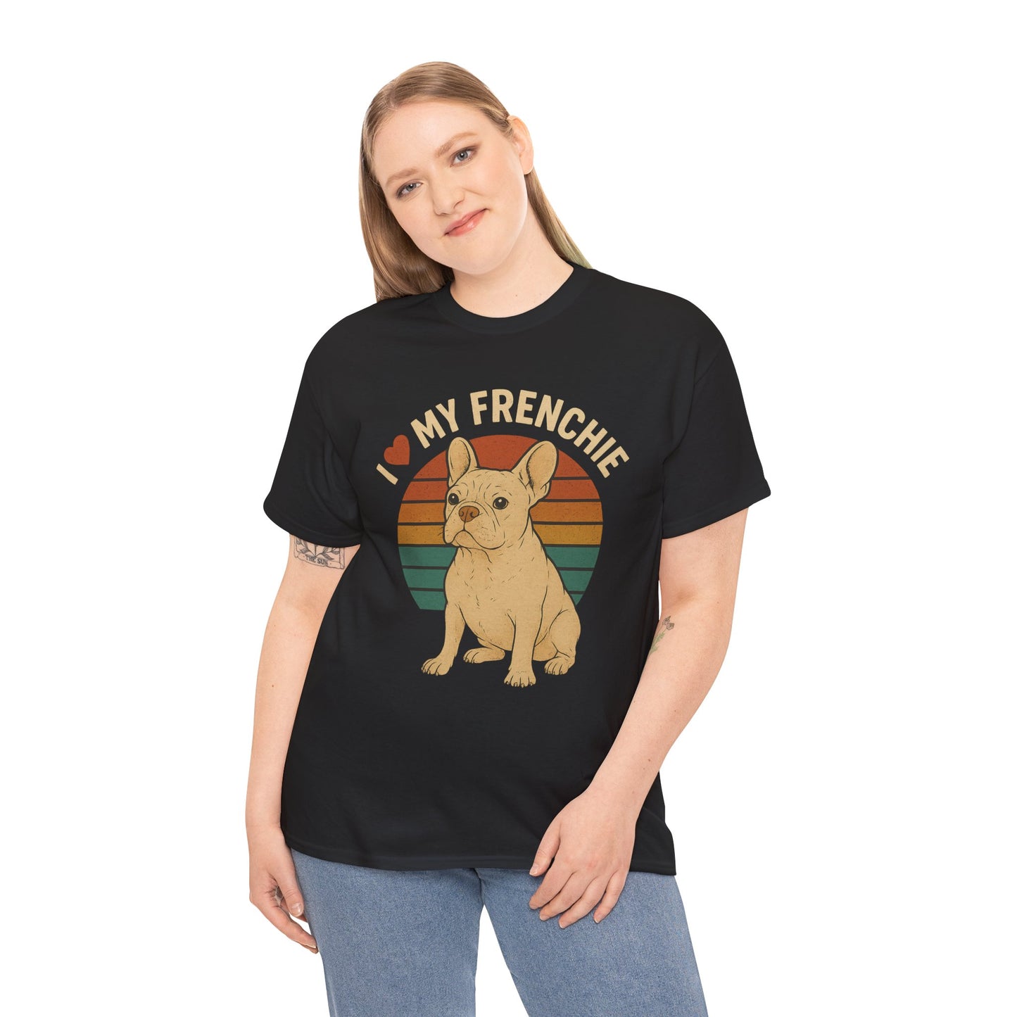 I Love My Frenchie T-Shirt | Retro Cream French Bulldog Tee | Cute Dog Mom Gift | Vintage Frenchie Lover Shirt | Soft Unisex Graphic Top