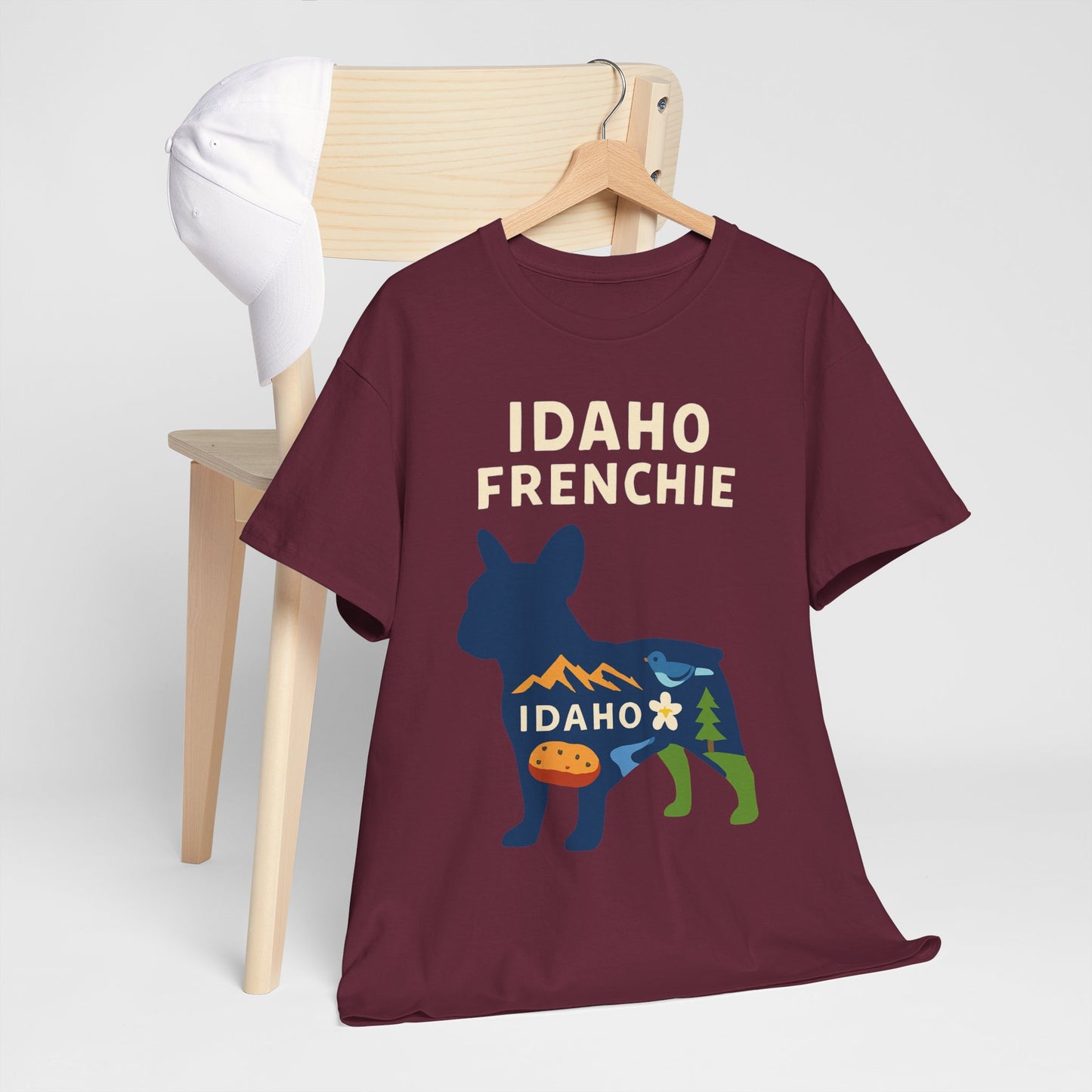 Idaho Frenchie T-Shirt | Idaho Dog Lover Tee | French Bulldog State Shirt | Idaho Gift for Frenchie Owners | Cute Frenchie Graphic Tee