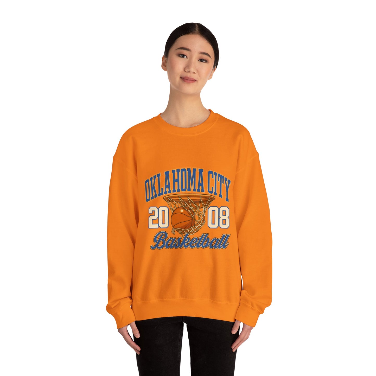Oklahoma City Basketball Sweatshirt, Unisex Crewneck, Sports Fan Gift, Casual Wear, Basketball Apparel, Team Pride