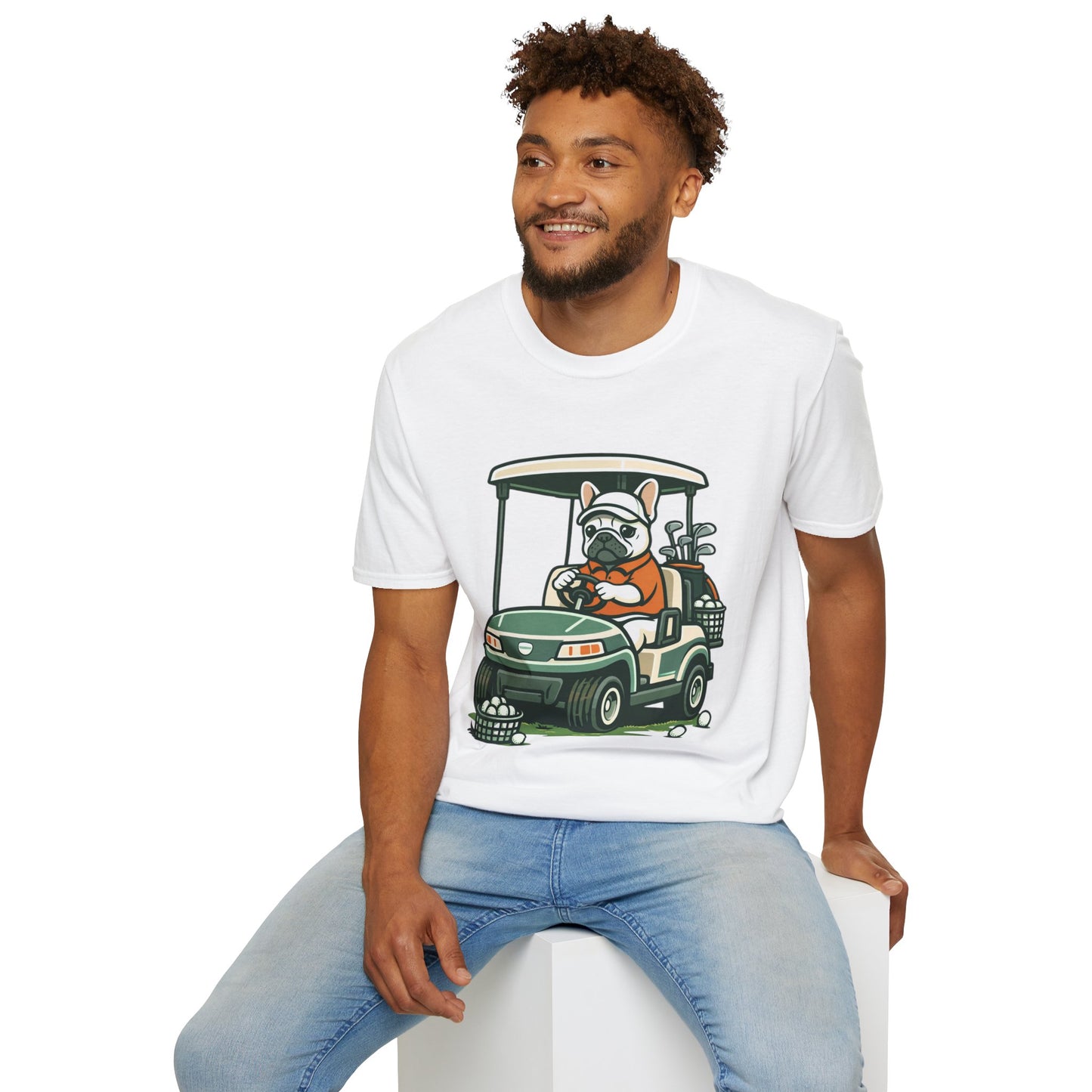 French Bulldog Golf Cart Shirt, Funny Golf Frenchie Tee, Golf Lover Gift, Frenchie Golfer T-Shirt, Golf Cart Dog Shirt, Golf Dad Gift, Cute French Bulldog Apparel