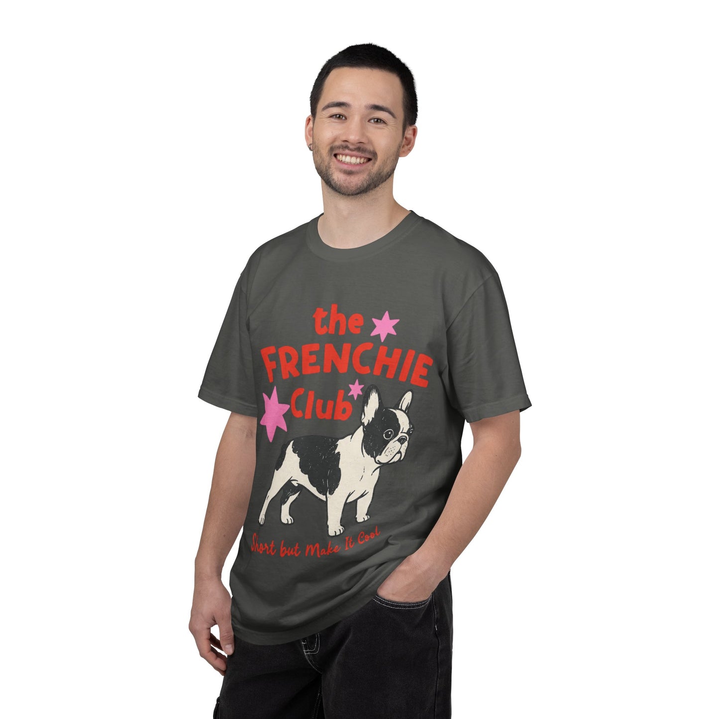 Frenchie Club Shirt, French Bulldog Graphic Tee, Short But Make It Cool Shirt, Cute Frenchie T-Shirt, Retro Dog Lover Gift, French Bulldog Lover Tee, Trendy Frenchie Shirt