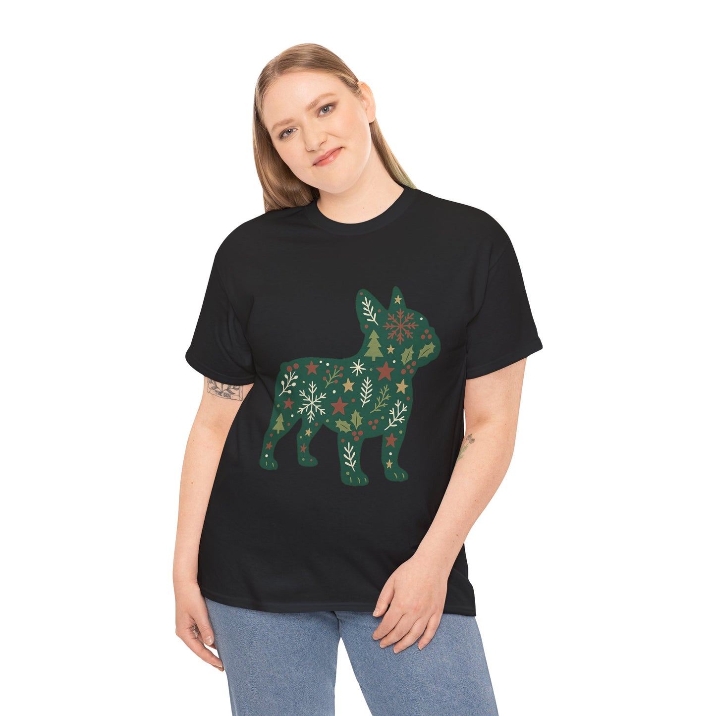 Christmas Frenchie Sweatshirt | Holiday French Bulldog Silhouette | Festive Dog Lover Gift | Cute Winter Frenchie Apparel