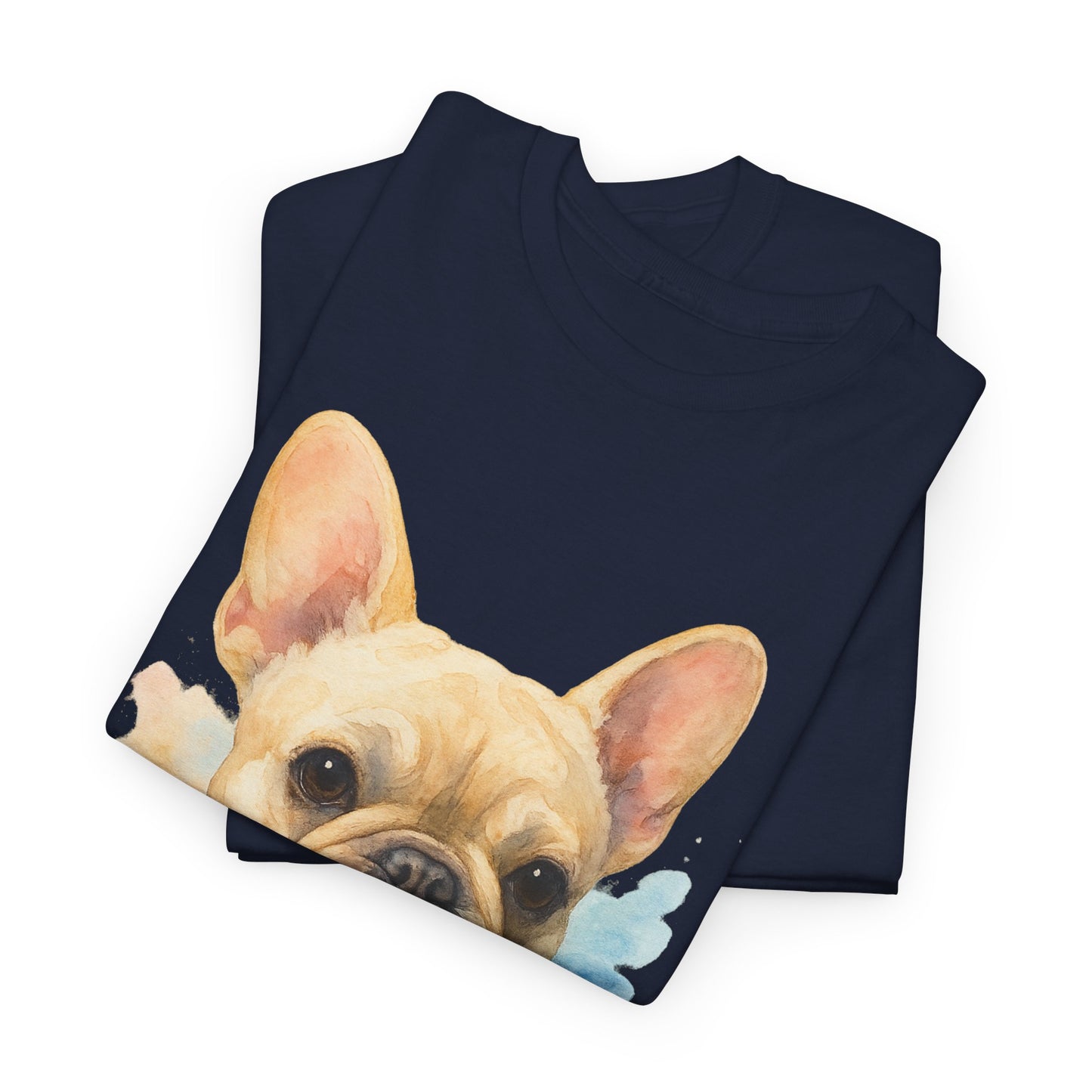 Watercolor French Bulldog T-Shirt | Artistic Frenchie Graphic Tee | Cute Dog Lover Shirt | Unique Gift for Him or Her