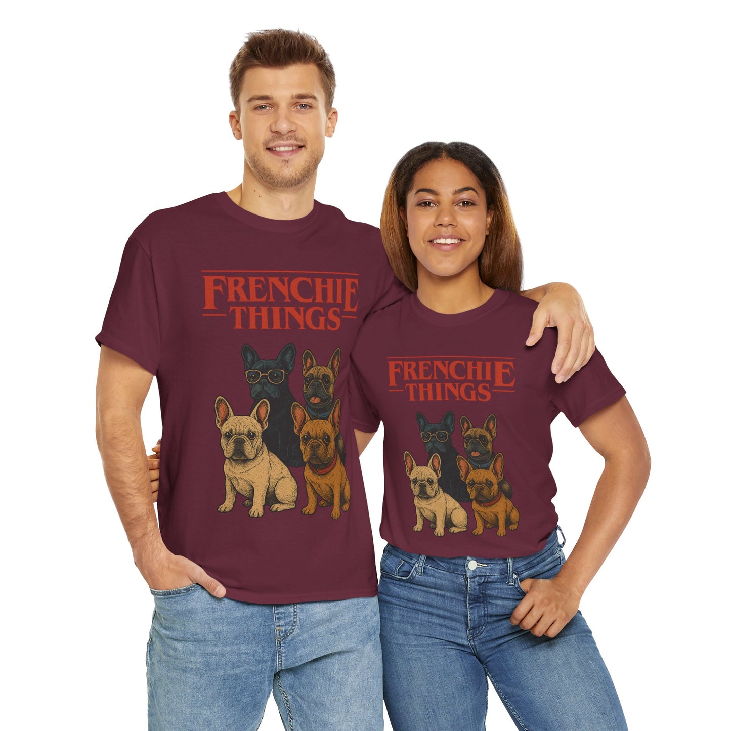 Frenchie Things Unisex Heavy Cotton Tee - Cute Dog Lover Shirt, Pet Gift, Casual Wear, Birthday Gift, Animal T-Shirt