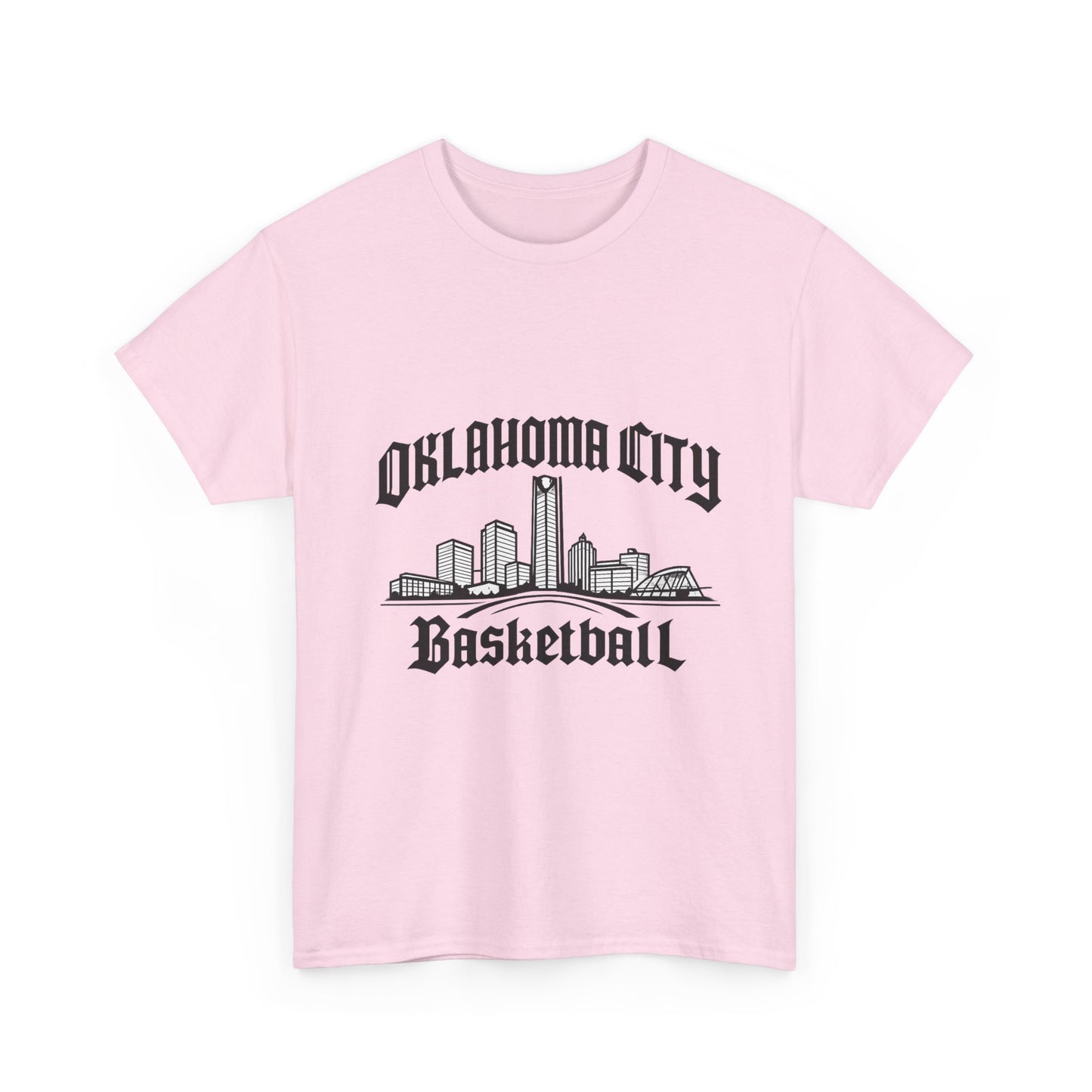 Oklahoma City Basketball Shirt, OKC Skyline Tee, Oklahoma Basketball Fan Shirt, thunder Sports Shirt, Orange Basketball Graphic Tee