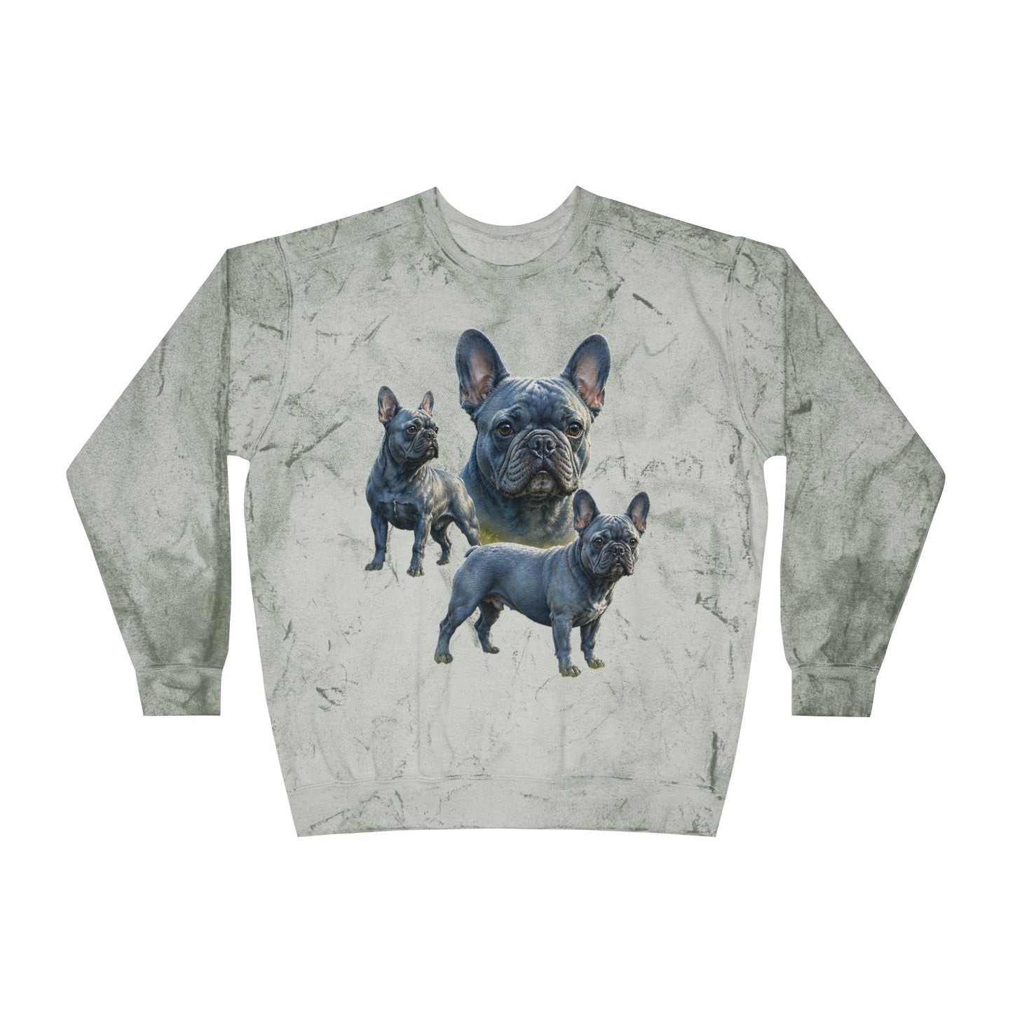 Blue French Bulldog Sweatshirt, Frenchie Crewneck, Realistic French Bulldog Sweatshirt, Dog Mom Gift, Blue Frenchie Graphic Sweatshirt, French Bulldog Lover