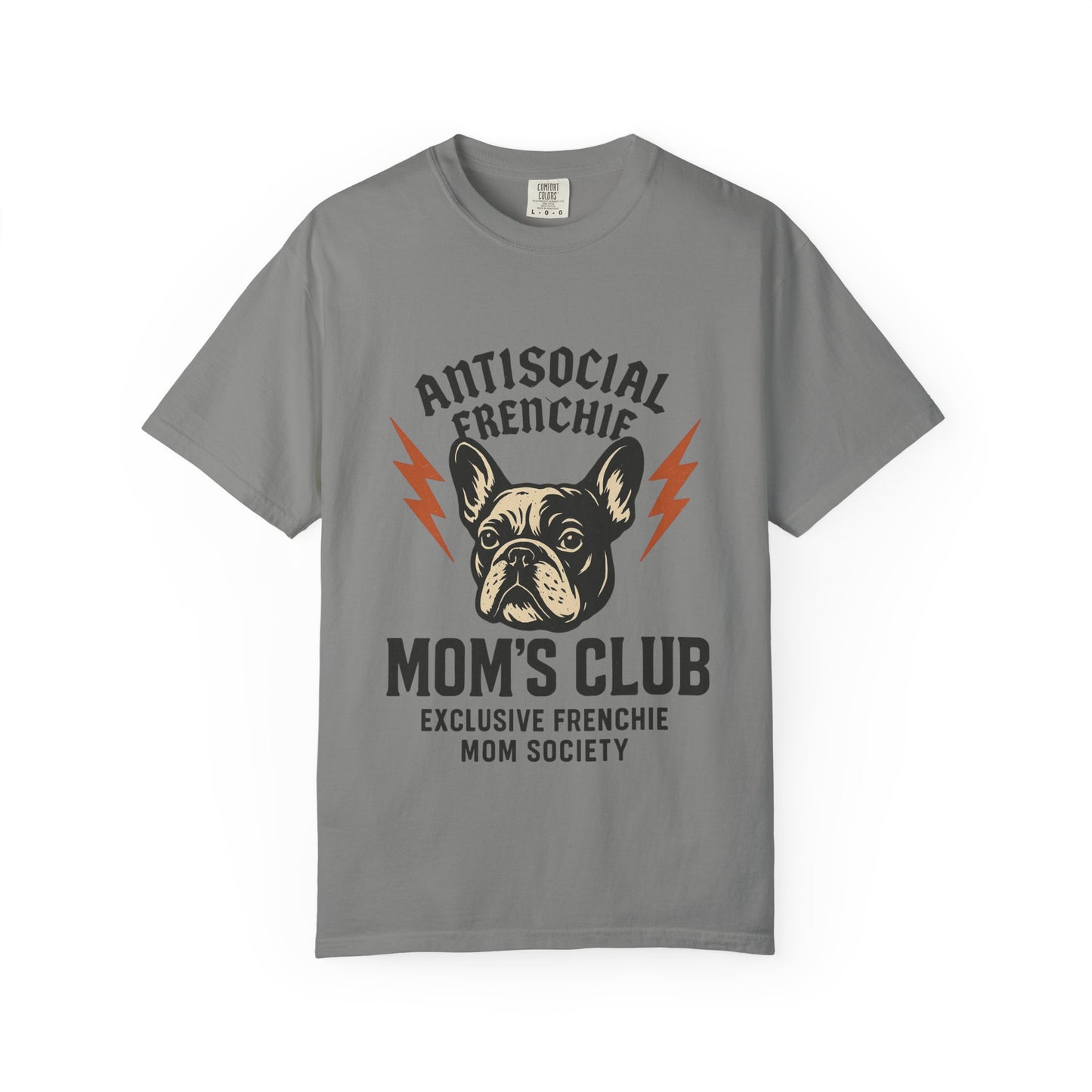 Antisocial Frenchie Mom’s Club Shirt – Retro French Bulldog Mom Tee, Funny Frenchie Lover Gift, Vintage Dog Mom Graphic T-Shirt