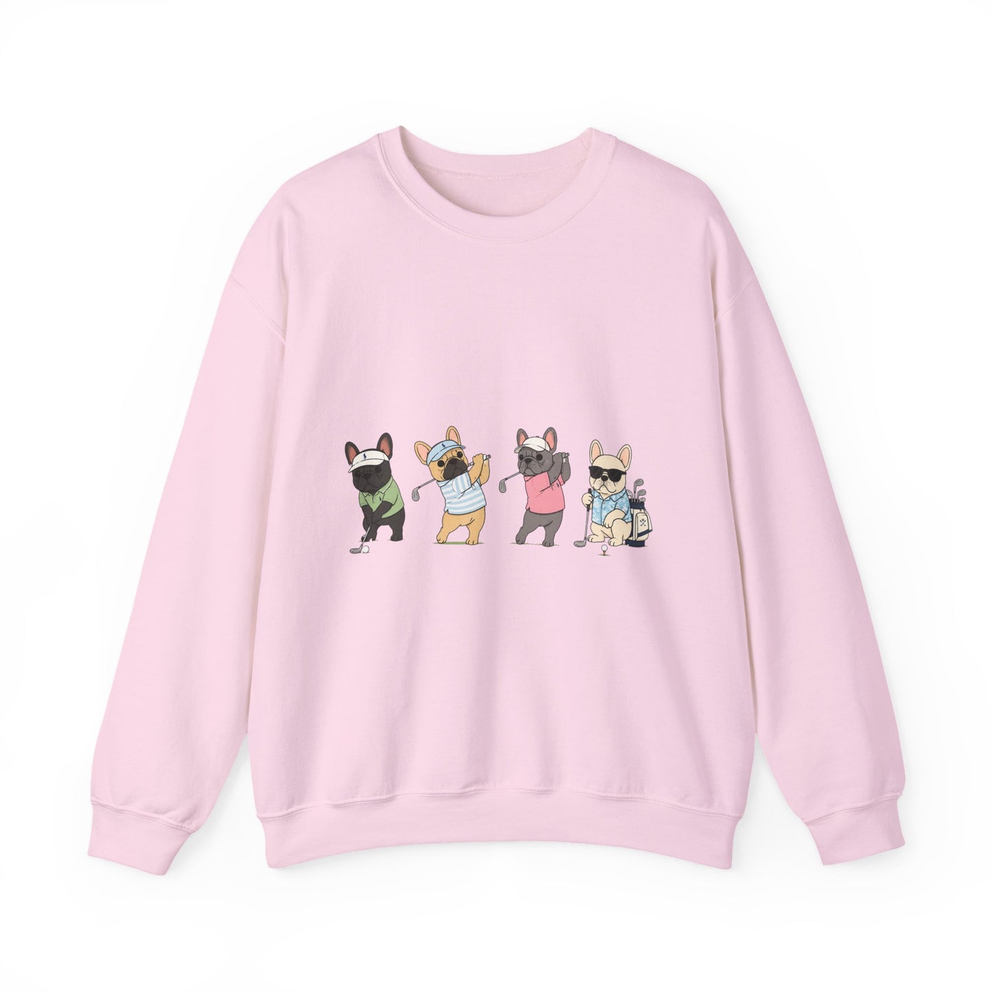 Frenchie Golf Sweatshirt, French Bulldog Golf Crewneck, Funny Golf Dog Sweatshirt, Golf Lover Gift, Country Club Frenchie Pullover