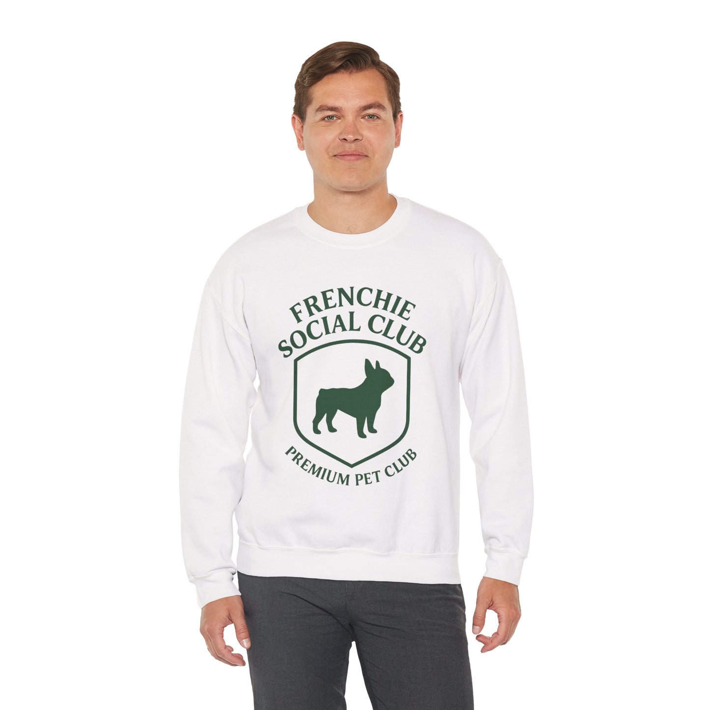 French Bulldog Club Sweatshirt | Retro Frenchie Pullover | Unisex Dog Lover Crewneck | Minimal Country Club Style Frenchie Sweater