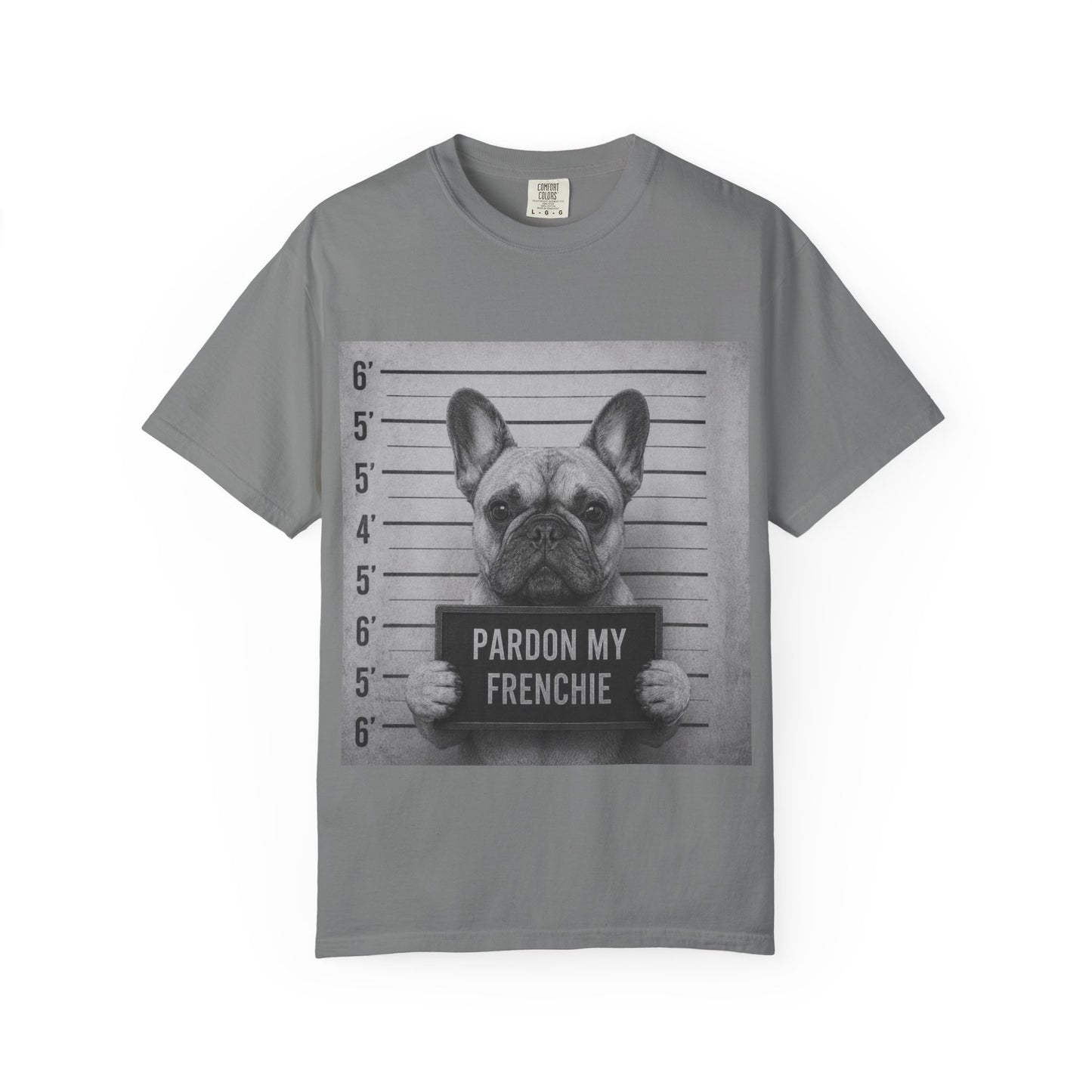 French Bulldog Mugshot T-Shirt – “Pardon My Frenchie” Graphic Tee